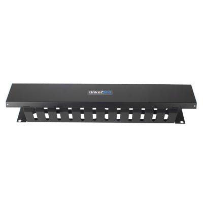 Organizador de Cables Horizontal de 2U para Rack de 19″ con Cubierta Metálica LPCM-042U - LINKEDPRO BY EPCOM