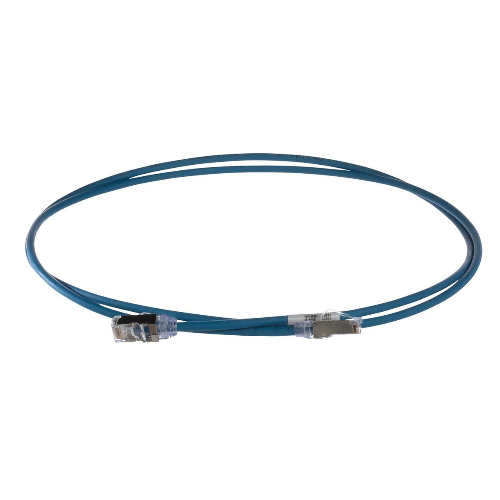 Patch Cord Cat6A, Diametro Reducido 28 AWG, Blindado S/FTP, CM/LS0H, 2m, Color Azul STP28X2MBU - PANDUIT
