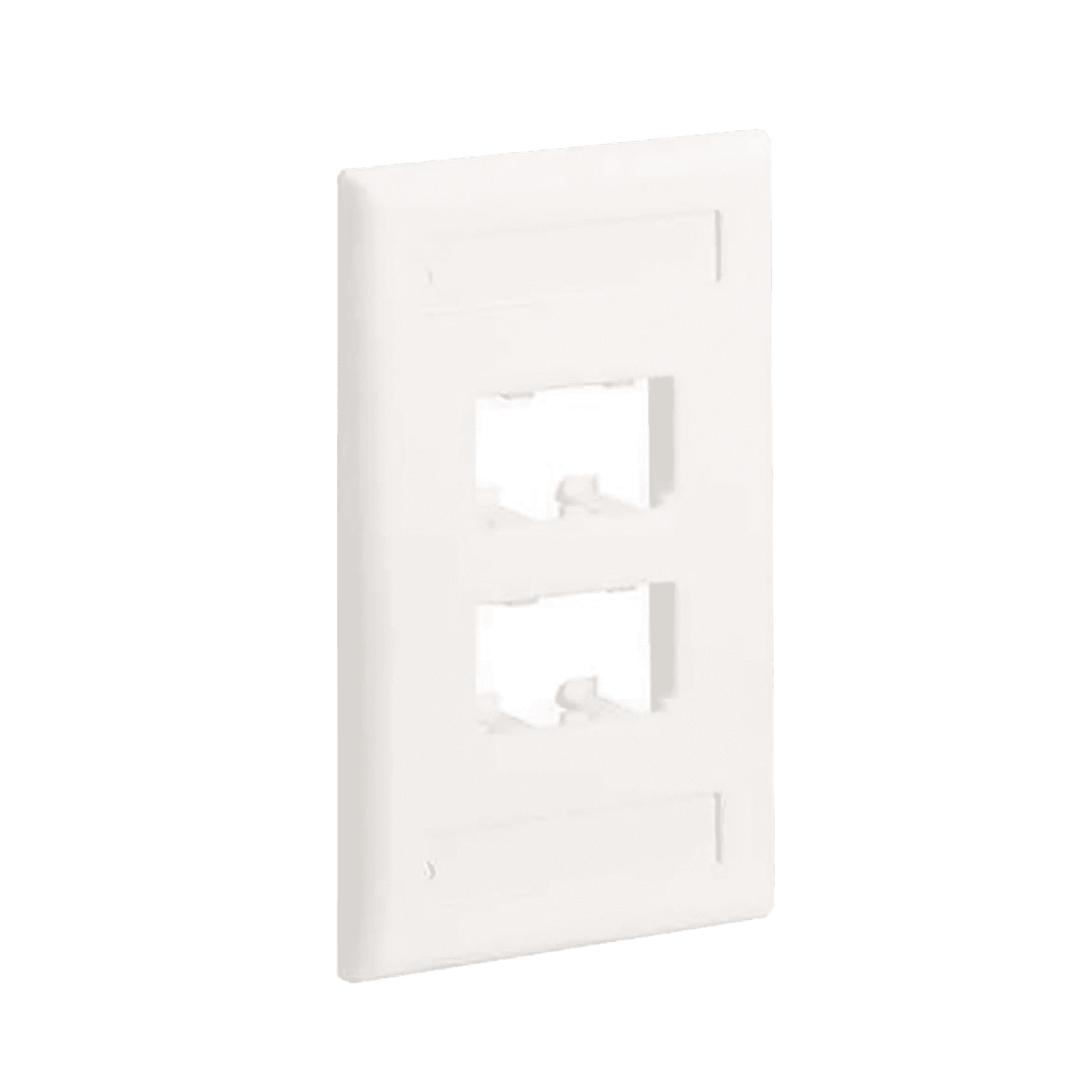 Placa de Pared Vertical Clásica, Salida Para 4 Puertos Mini-Com, Con Espacios Para Etiquetas, Color Blanco Mate CFPL4IWY - PANDUIT