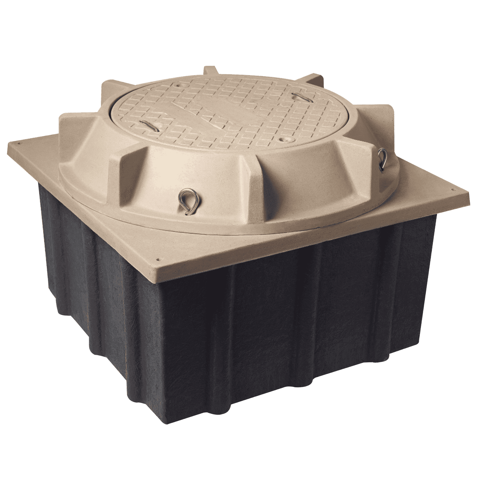 Registro Mini Manhole con tapa de concreto polimérico 4 ft x 4 ft x 2 ft, Resistencia 20 Toneladas, Uso Vehicular Pesado LP-MMH-4X4X2 - LINKEDPRO BY EPCOM