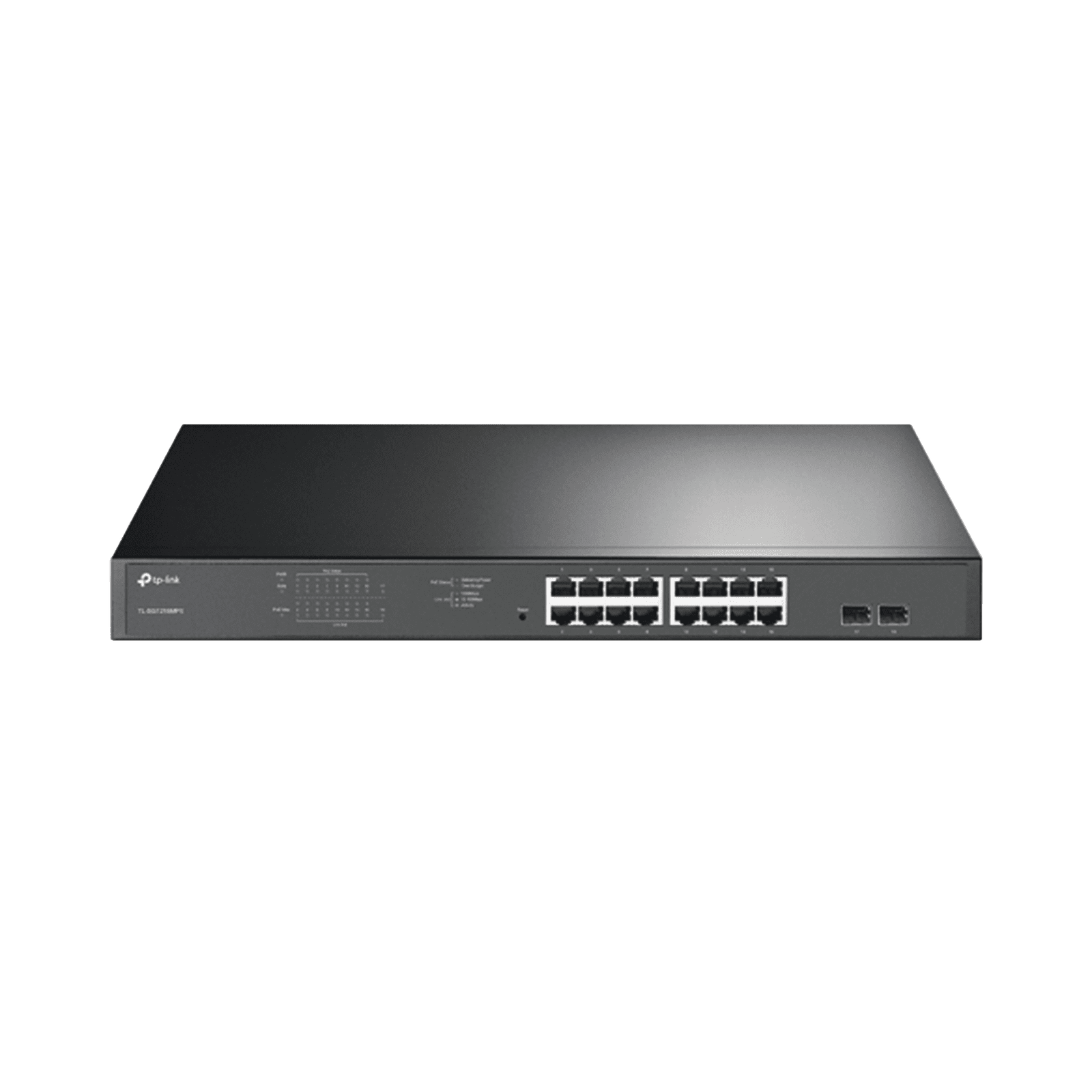 Switch JetStream de 16 puertos 10/100/1000Mbps y PoE af/at, 2 puertos SFP hasta 192W. TL-SG1218MPE - TP-LINK