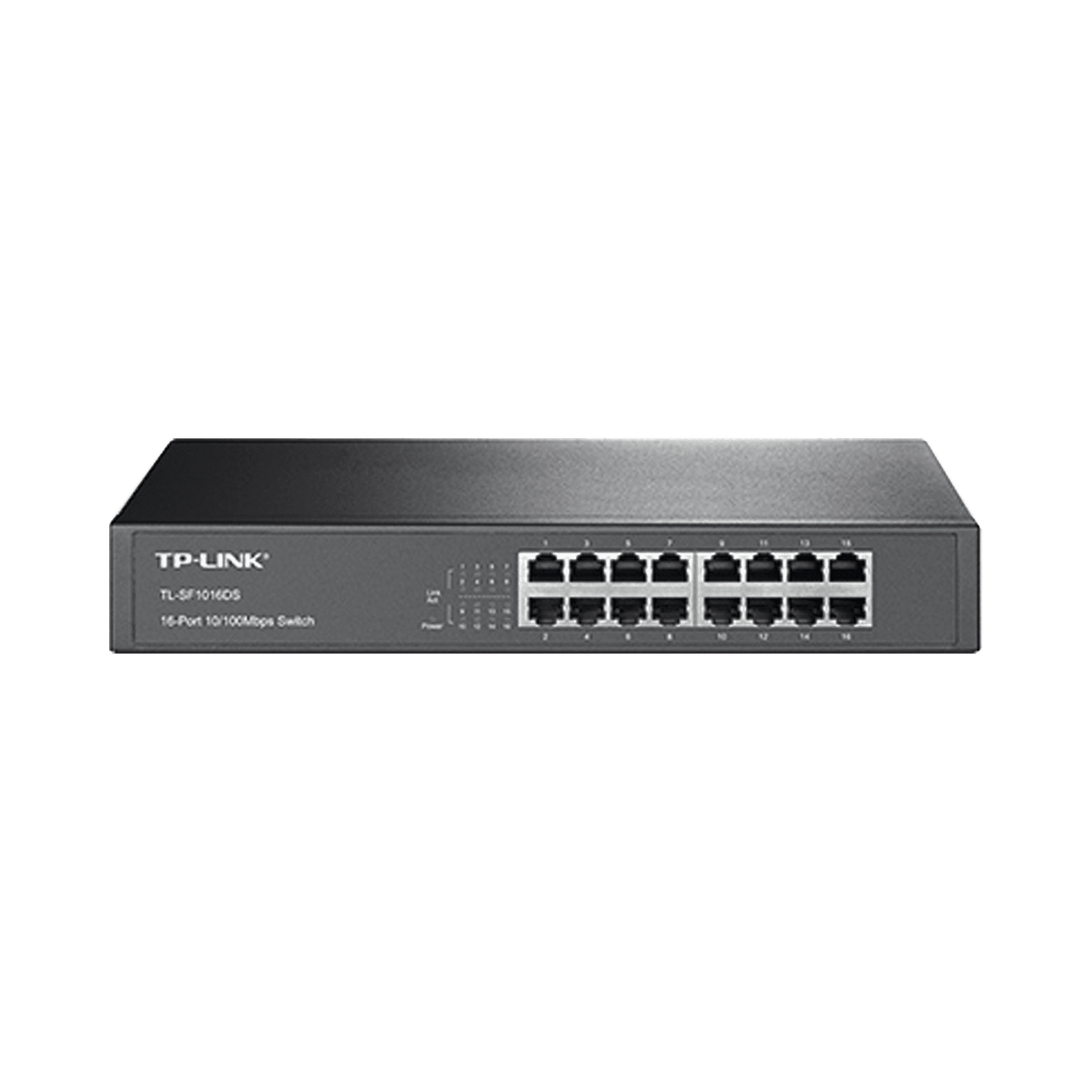 Switch no administrable de 16 puertos 10/100 Mbps de escritorio y para montaje en rack TL-SF1016DS - TP-LINK