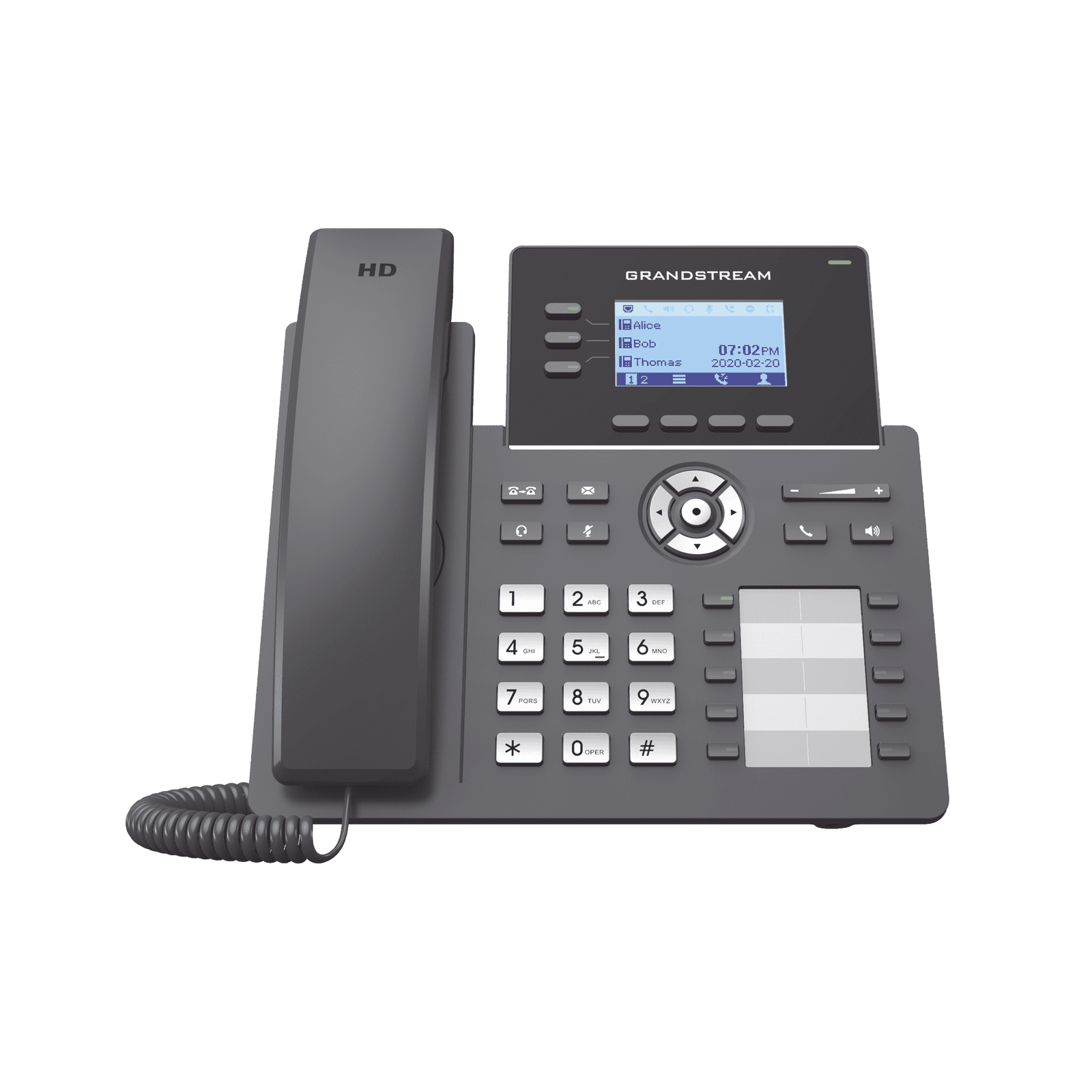 Teléfono IP Grado Operador, 3 líneas SIP con 6 cuentas, 10 botones BLF, puertos Gigabit, codec Opus, IPV4/IPV6 con gestión en la nube GDMS GRP2604 - Grandstream