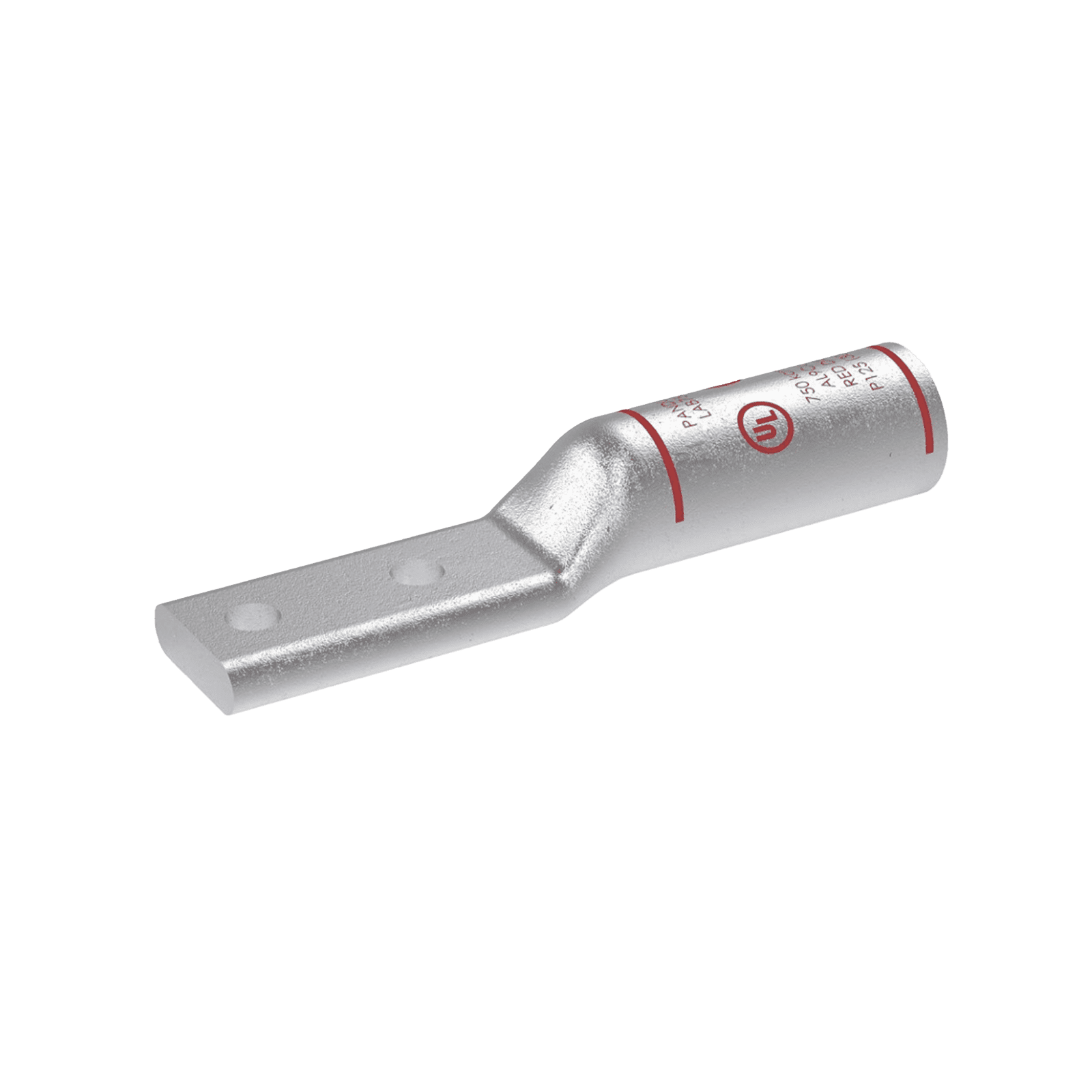 Terminal Conector de Compresión Bimetálica Pan-Lug™ 750 KCMIL, Aluminio Base con Recubrimiento Estañado, y dos Orificios de 1/2″. Tambor con Compuesto que Inhibe el Óxido LAB750-12-24R - PANDUIT