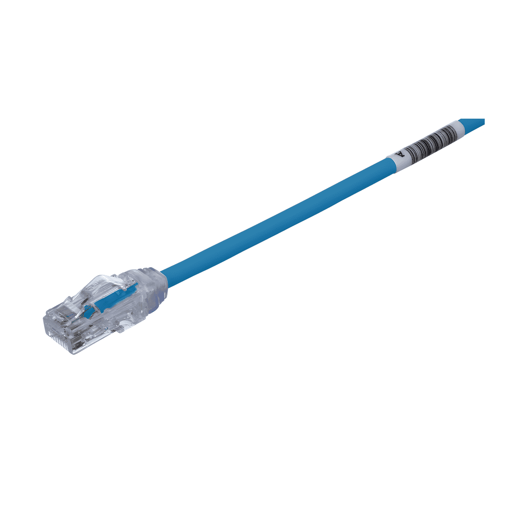Cable de Parcheo UTP Cat6A, CM/LSZH, Diámetro Reducido (28AWG), Color Azul, 4ft UTP28X4BU