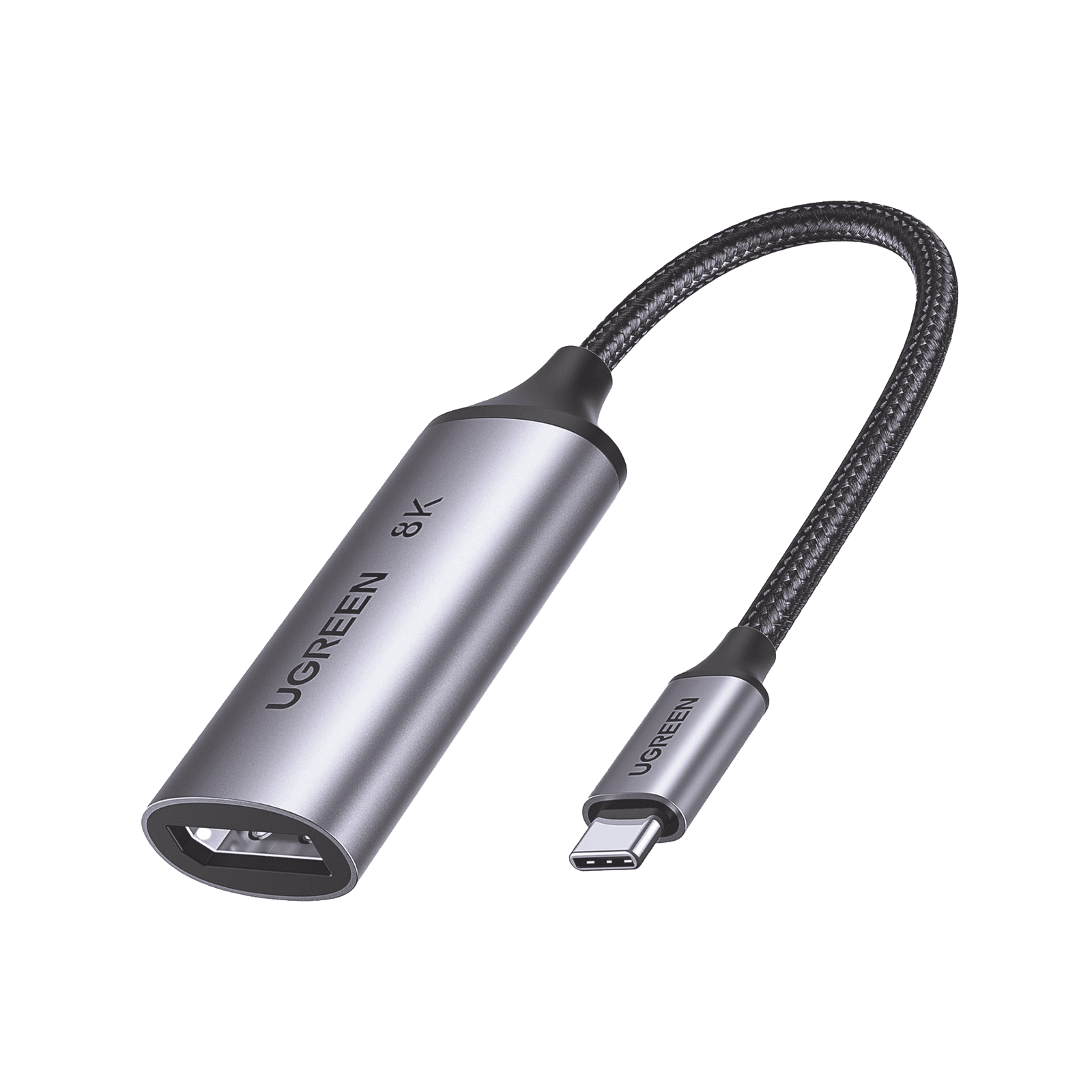 Cable Adaptador USB-C a DP 1.4 |  8K@60Hz | 4K@240Hz | Compatible con Thunderbolt 3 & 4 | HDR | eARC | DTS |  Dolby | 3D | ALLM | VRR | Admite Multi-Stream (MST) | Longitud del cable 10cm | Caja de Aluminio. 15575 - UGREEN