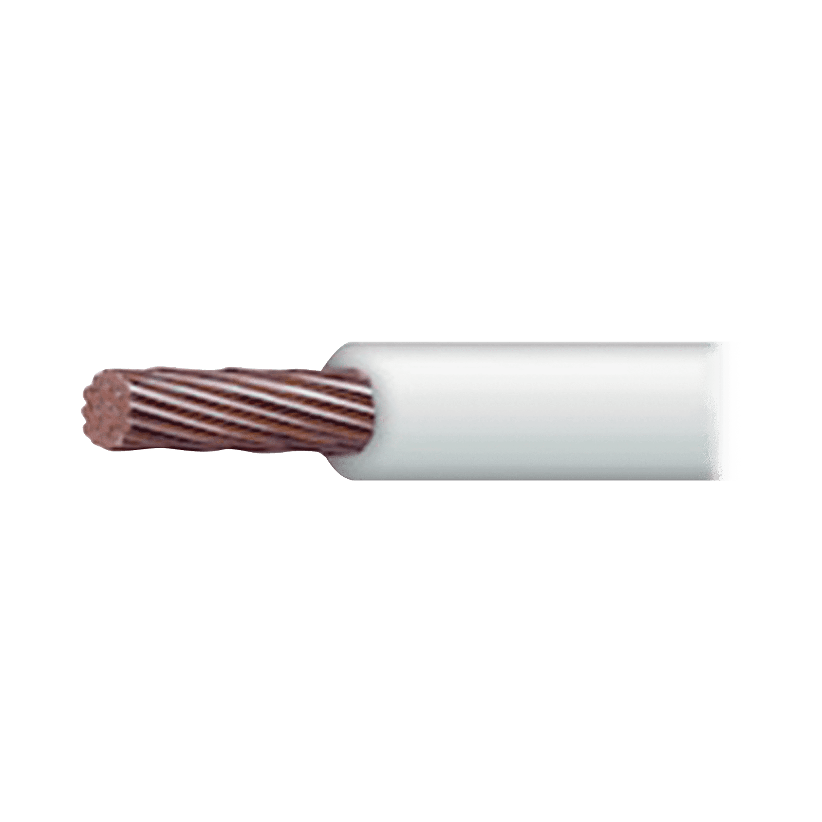 Cable Eléctrico de Cobre Recubierto THW-LS Calibre 4 AWG 19 Hilos Color Blanco (100 metros) SLY-287-WHT/100 - INDIANA