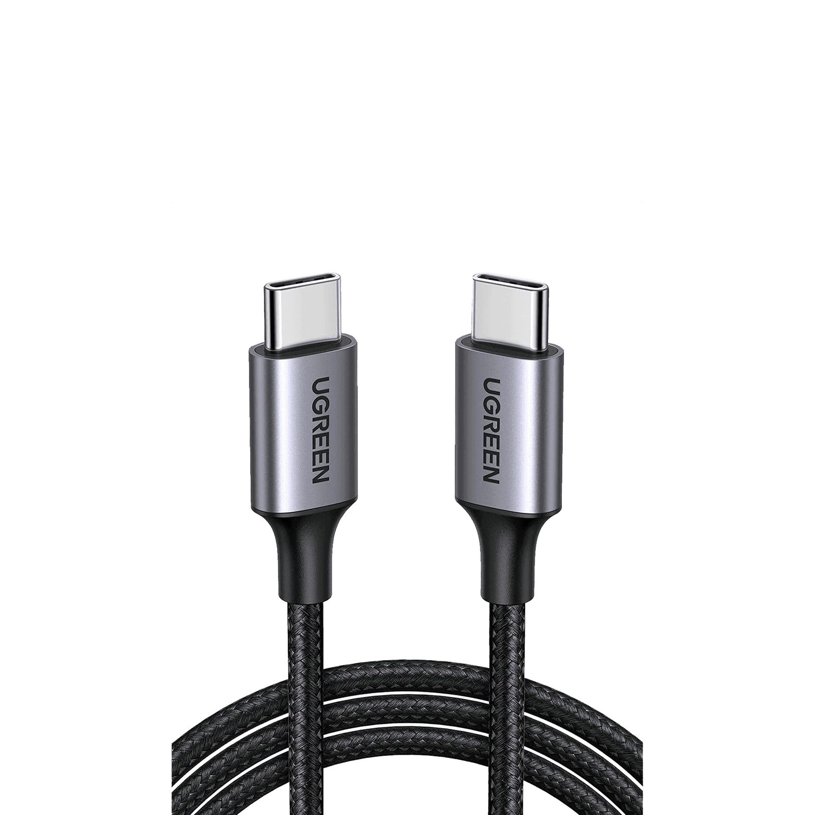Cable USB-C a USB-C | 2 Metros | Transferencia de datos de 480 Mbps | Carga Rápida de hasta 60W | QC 4.0/3.0/2.0 | PD3.0 | FPC | AFC | Protección Integrada | Caja de Aluminio | Nylon Trenzado | Color Negro. 50152 - UGREEN