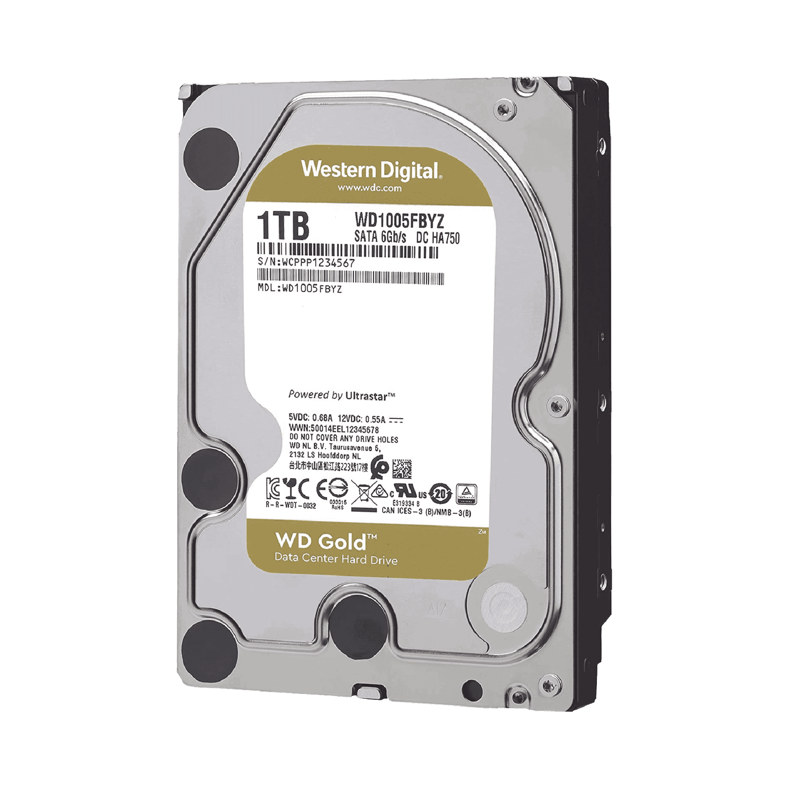 Disco Duro Gold de 1TB / Clase Enterprise / 5 AÑOS DE GARANTÍA WD1005FBYZ - Western Digital (WD)