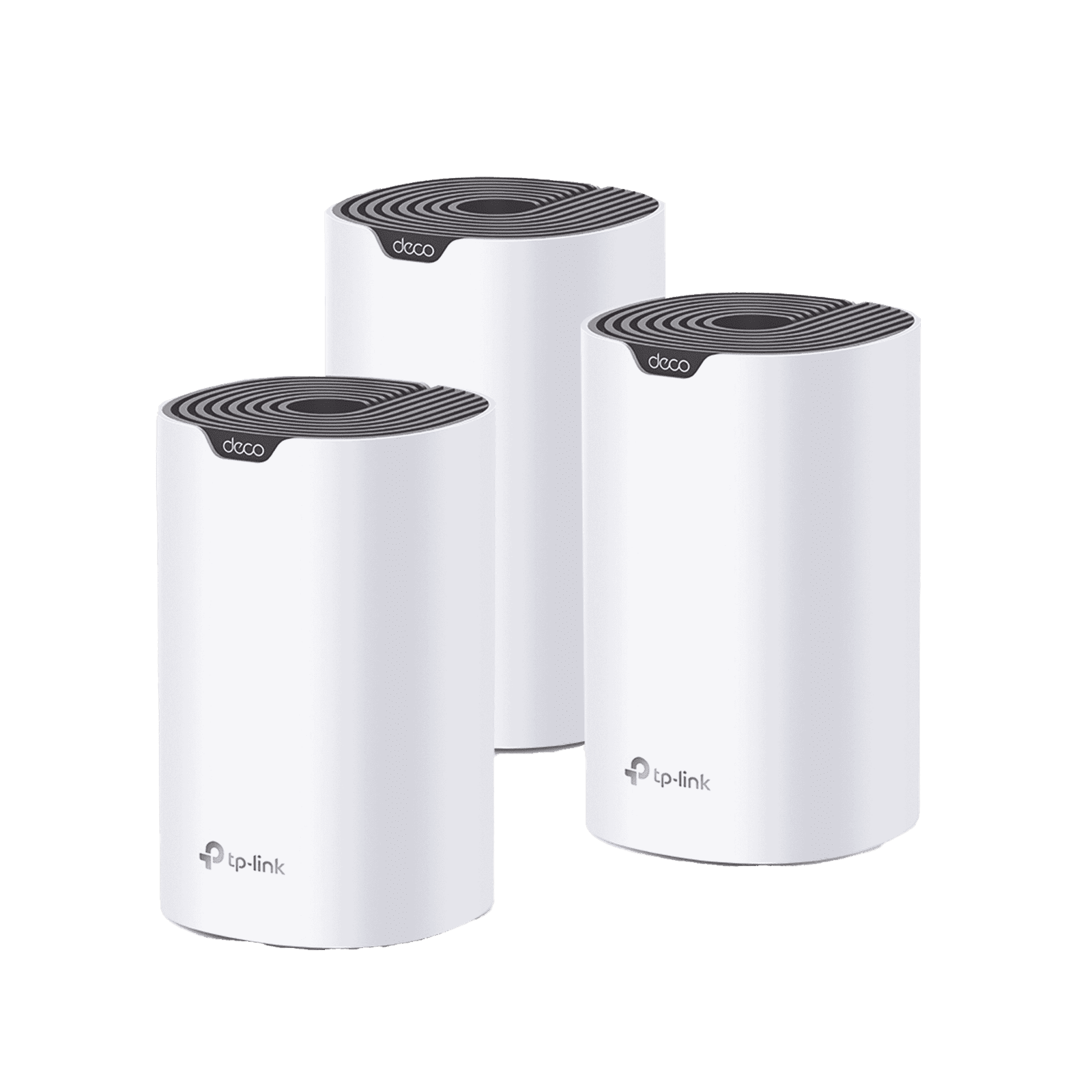 Kit 3 Routers Inalámbricos MESH Interior para Hogar / Doble Banda Wi-Fi 5 AC1900 Mbps / 3 Puerto Gigabit WAN/LAN / 3 Antenas Internas / Administración Mediante la App Deco (iOS, Android) DECOS7-3PACK - TP-LINK