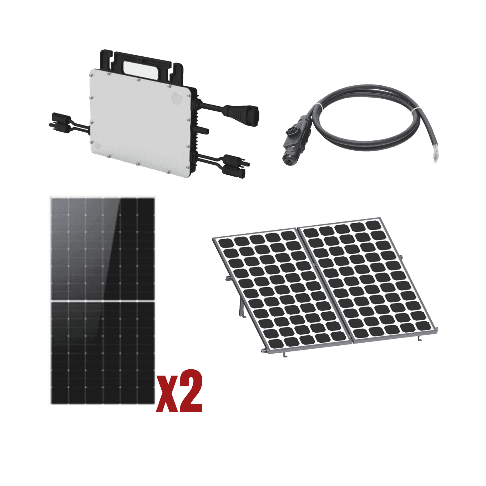 Kit Solar Interconexion  / 1kW  220Vca / Microinversores HOYMILES / Montaje Incluido HMS1000KIT1 - HOYMILES