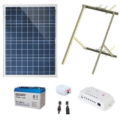 Kit Solar de 14 W con PoE Pasivo 24 Vcc para un radio de Ubiquiti airMAX o Cambium ePMP PL-1224G-1R - EPCOM POWERLINE