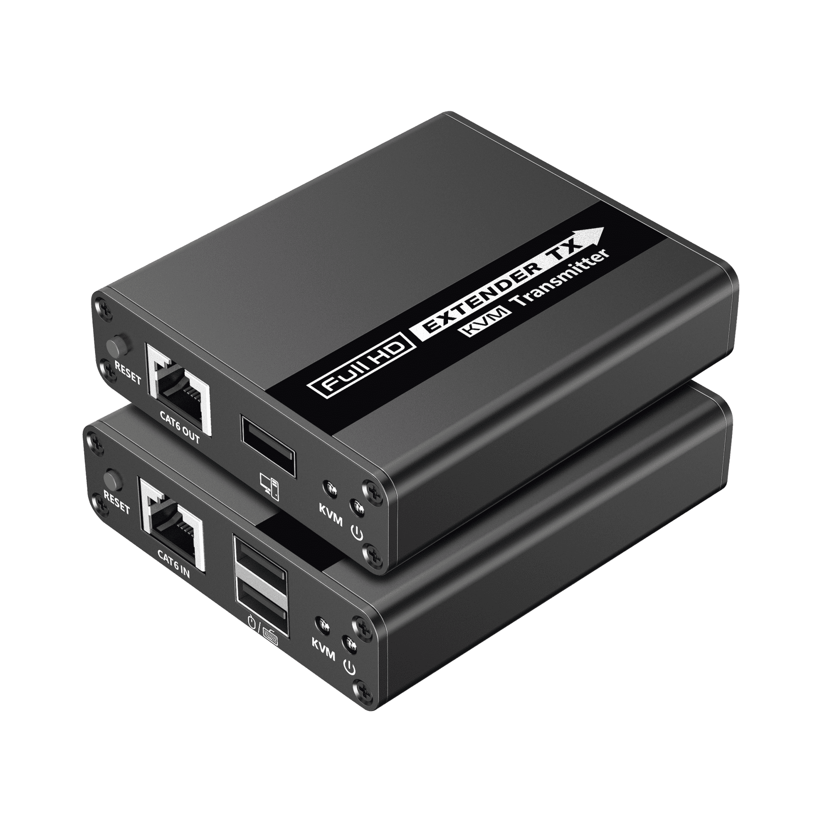 Kit extensor KVM (HDMI y USB) | 40m 4k@30Hz 40m | 1080P@60Hz | Cat 6, 6a y 7 | CERO LATENCIA | HDR | Salida Loop | Uso 24/7 | Salida de audio de 3.5mm | Transmite el Video y Controla tu DVR vía USB a distancia. TT223KVM - EPCOM TITANIUM