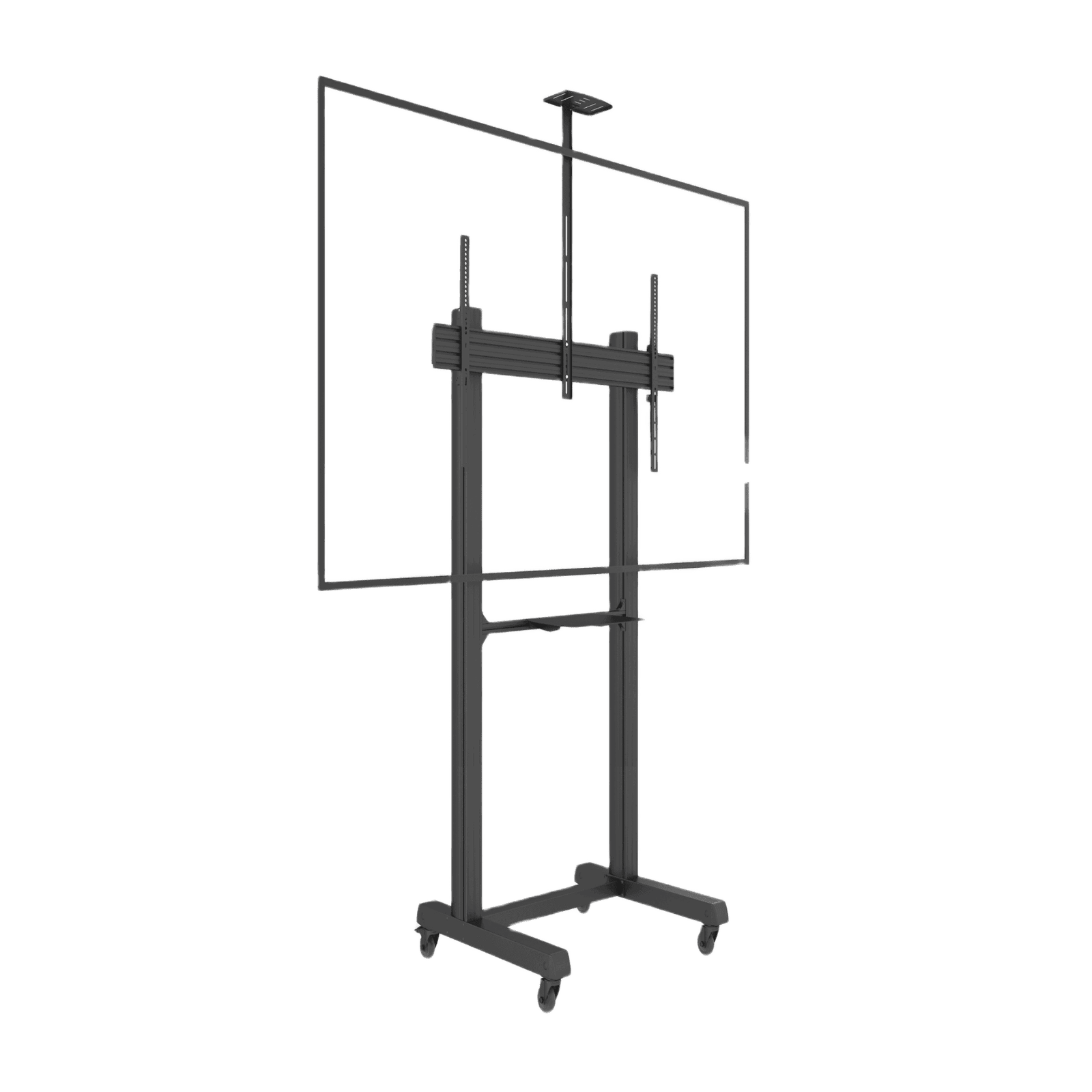 Montaje de Piso Móvil para Pantallas de  65 in a 100 in | vesa 100 x 100 hasta 1000 x 600 | carga maxima soportada 120kg| Fabricado en aluminio y acero EMFS1B1 - EPCOM INDUSTRIAL