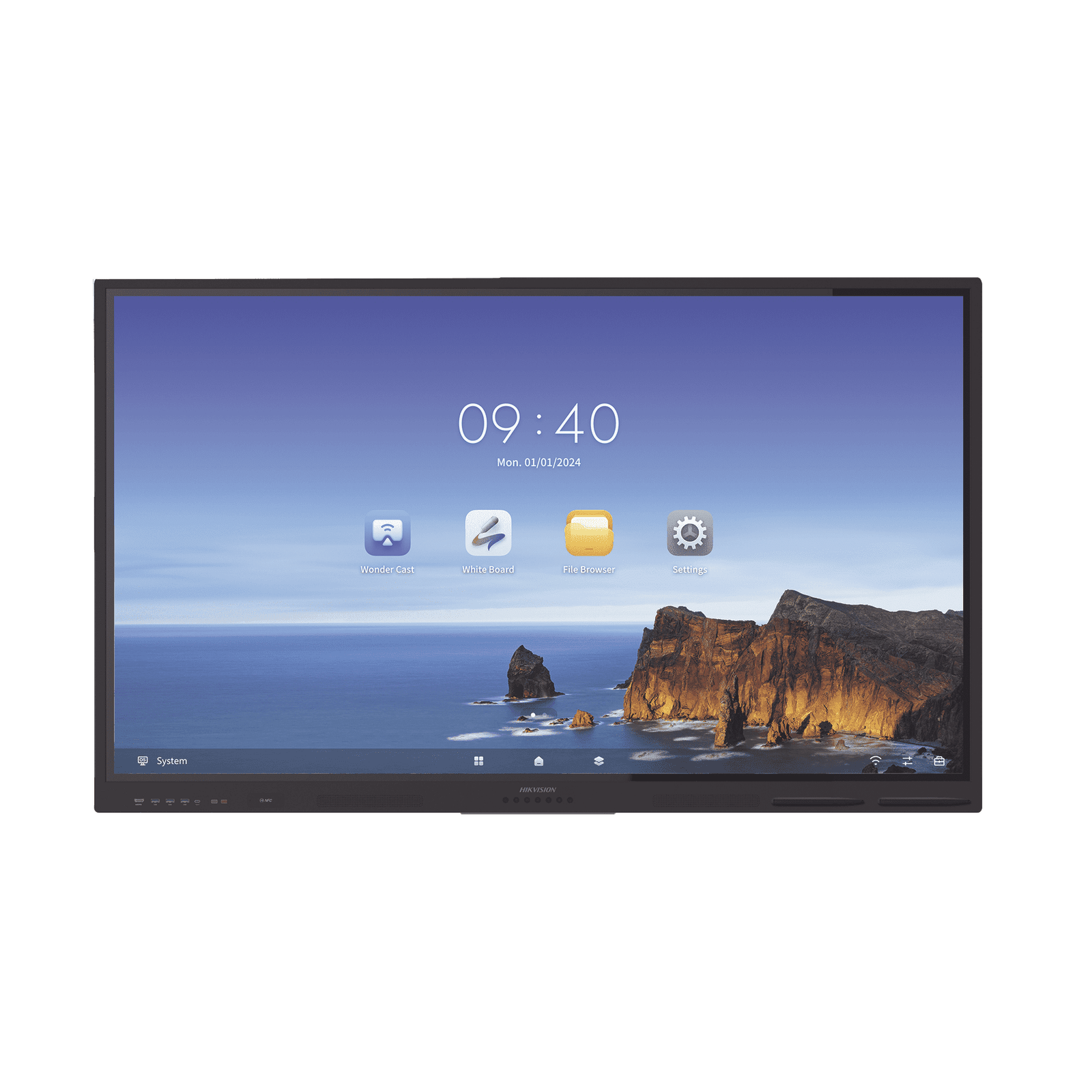 Pantalla Interactiva Touch de 65″ Android 13 / Resolución 4K / Bocinas Integradas / Entradas HDMI / Incluye 2 Lápices para Escribir DS-D5B65RB/EL - HIKVISION