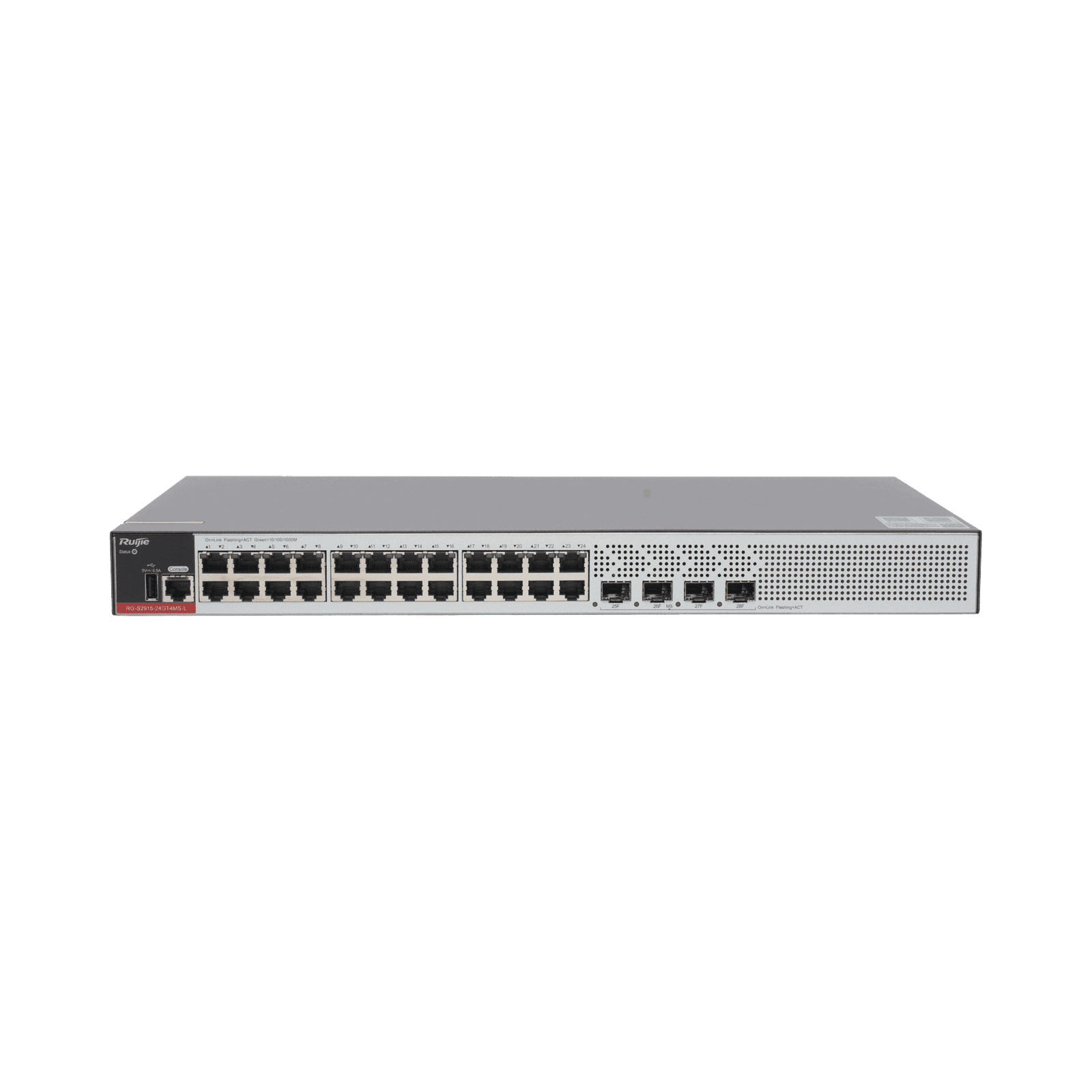 Switch Empresarial, Administrable L2+, 24 Puertos Gigabit y 4 Puertos Uplink SFP 2.5G RG-S2915-24GT4MS-L - RUIJIE