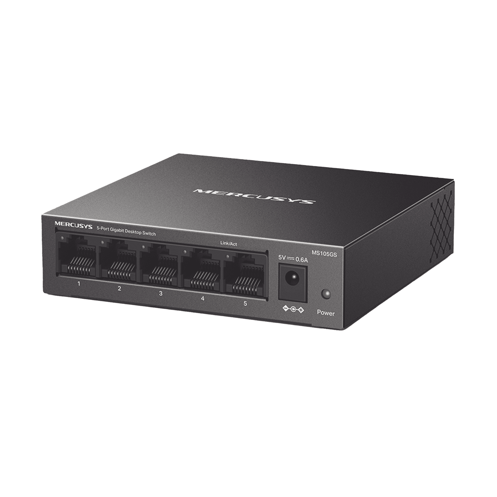 Switch NO Administrable / Para escritorio / Carcasa de metal / 5 puertos 10/100/1000 Mbps / Diseño Compacto / Plug and Play MS105GS - MERCUSYS