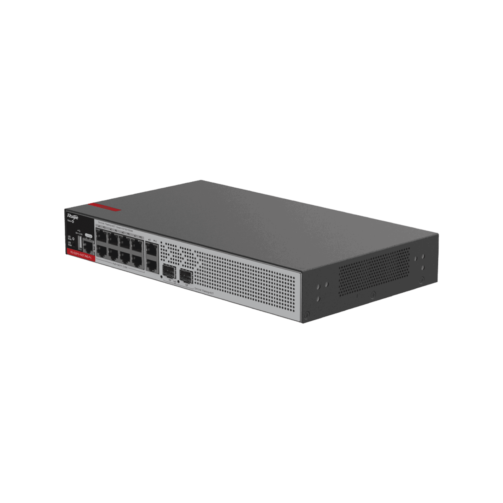 Switch PoE+ Empresarial 125 Watts, Administrable L2+, 8 Puertos PoE Gigabit , 2 Puertos Uplink Gigabit y 2 Puertos Uplink SFP 2.5G RG-S2915-10GT2MS-P-L - RUIJIE