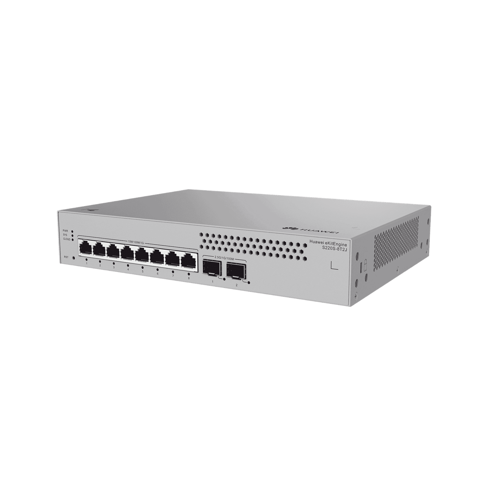 Switch de Acceso Gigabit Administrable Capa 2 / 8 puertos 10/100/1000 Mbps / 2 Puertos 2.5GE SFP Uplink  / ERPS / IMGP Snooping / DHCP Snooping / Administración Nube Gratis S220S8T2J - HUAWEI