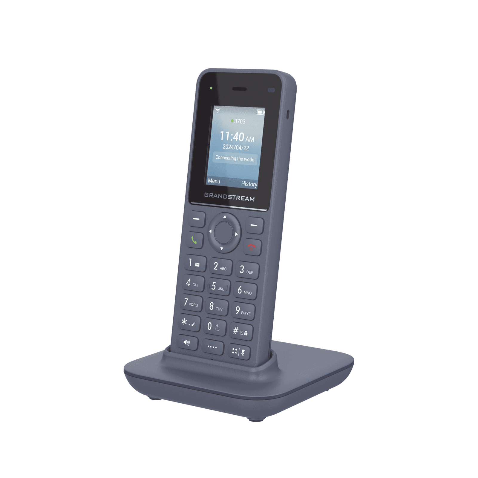 Teléfono IP inalámbrico Wi-Fi, portátil, 2 líneas, 2 cuentas SIP, Voz HD, Bluetooth, Puerto USB tipo C WP816 - Grandstream