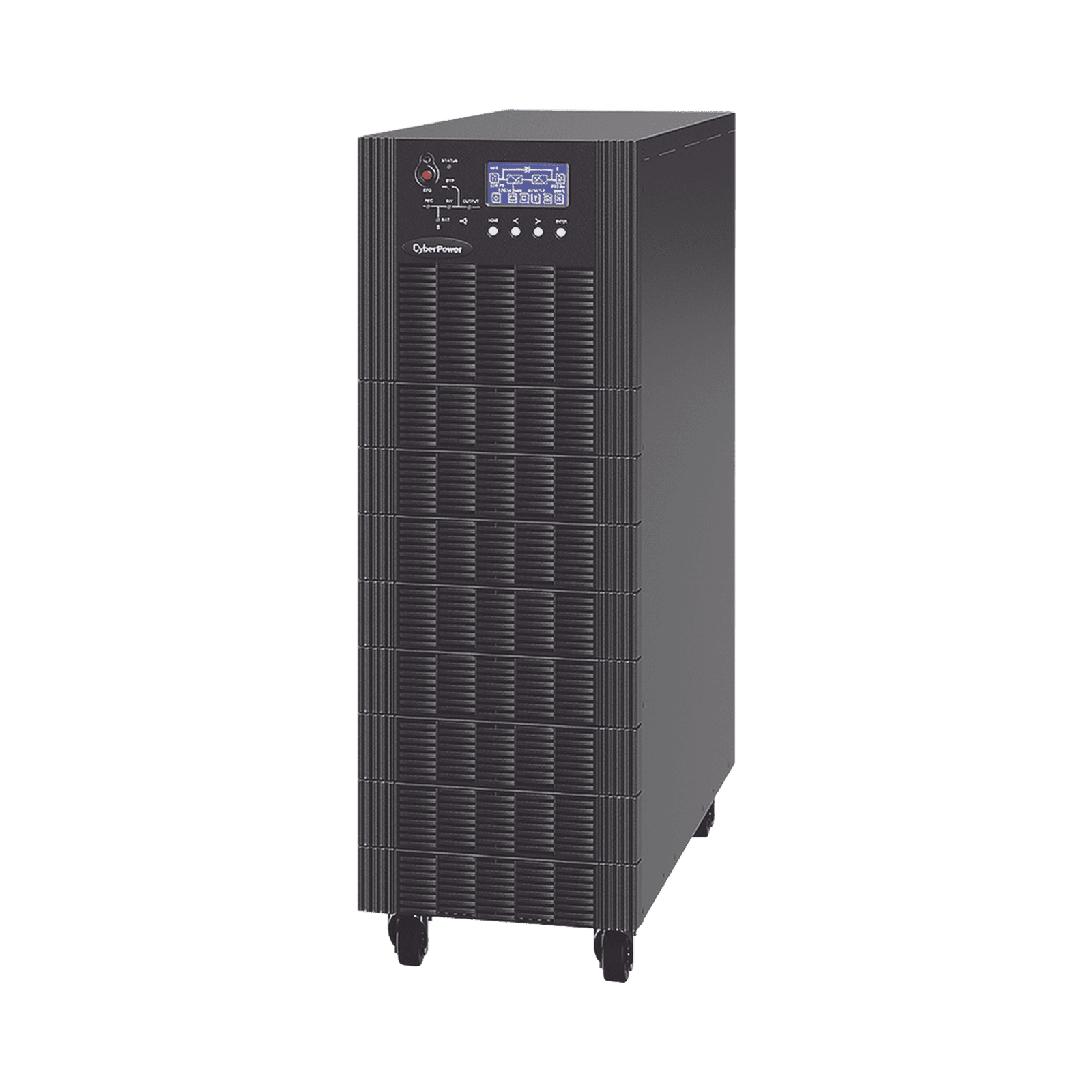 UPS Trifásico de 20 kVA/18 kW, Topología Online Doble Conversión, Voltaje de 208/220 Vca de L-L, Respaldo de 10 Minutos al 100% de Carga, Incluye Módulo y Banco de Baterías HSTP3T20K100P10M - CyberPower