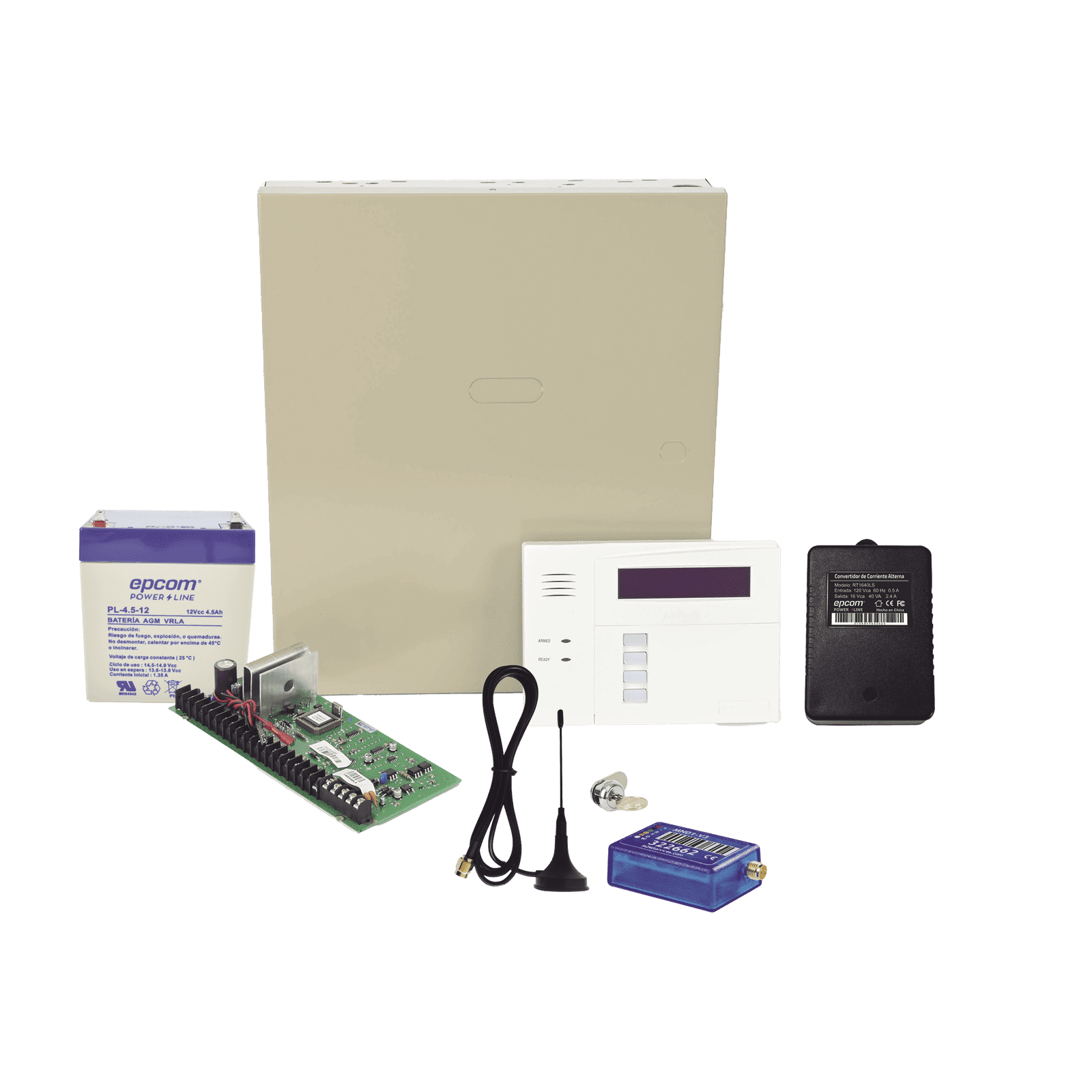 (1 Año datos ILIMITADO INCLUIDO)  Kit Vista48LA con comunicador MINI012G, Teclado, Gabinete, Bateria y Transformador VISTA48MINI2/6160RF - HONEYWELL HOME RESIDEO