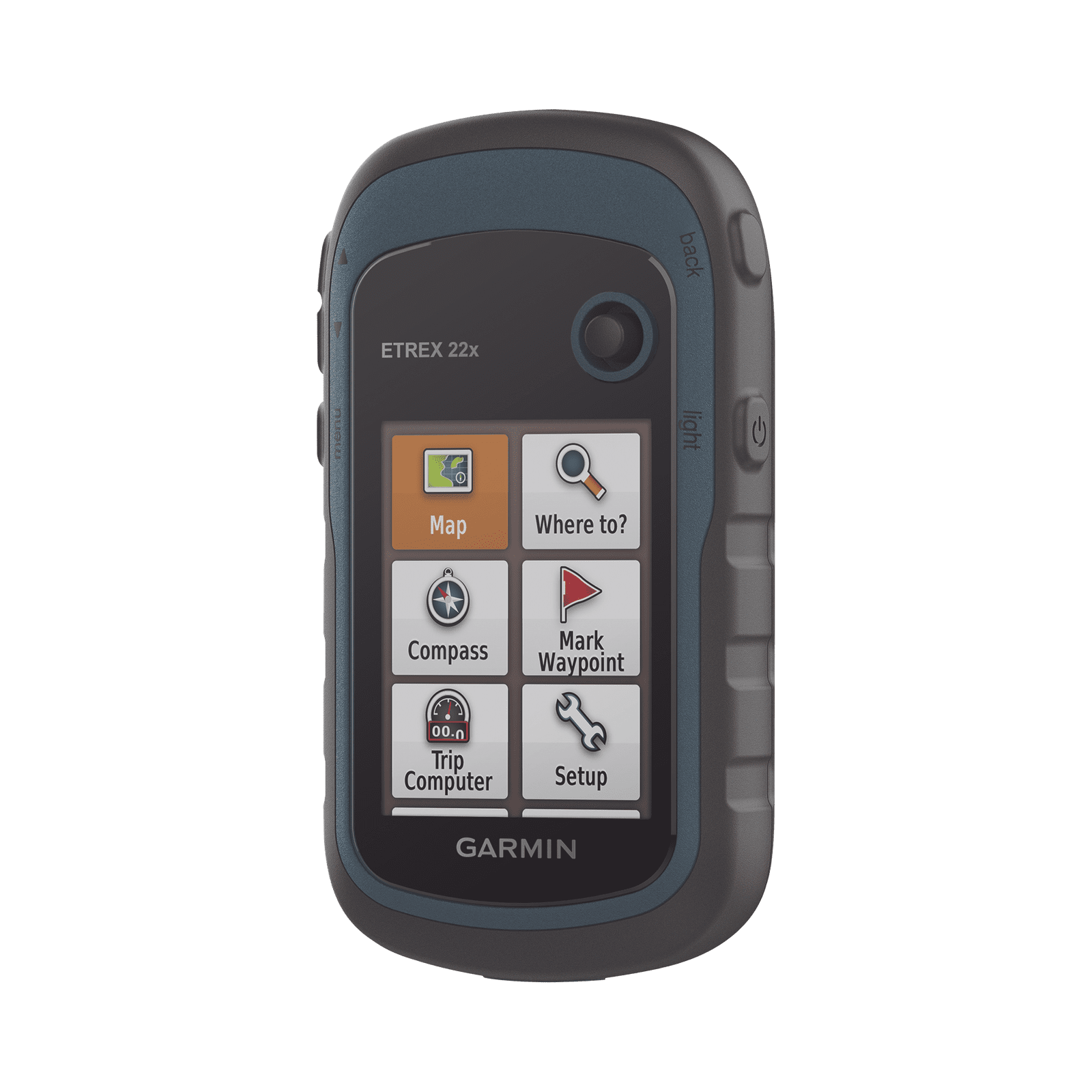GPS portátil eTrex22x con mapa base precargado, almacena hasta 2000 puntos de interés, e incluye función de cálculo de áreas. 10-02256-00 - GARMIN