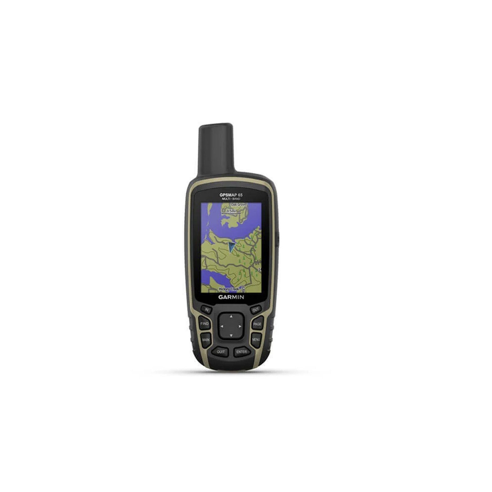 GPS portátil GPSMAP 65 con pantalla a color, almacenamiento interno de hasta 5,000 puntos, memoria interna de 16 GB, resistente al agua IPX7. 10-02451-00 - GARMIN