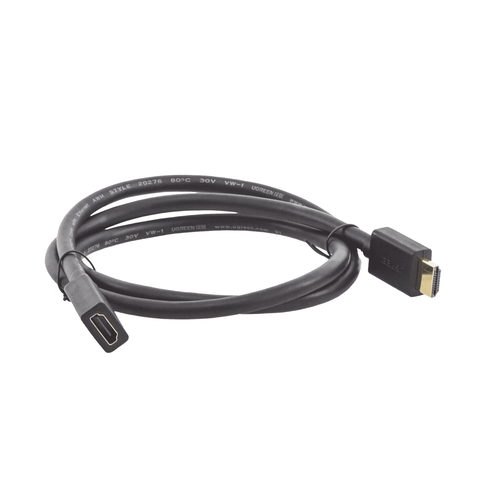 Cable extensor HDMI de 1 M / 4K@60Hz / 3D / HDR / Macho a Hembra / Núcleo de cobre estañado / Transmisión estable. 10141 - UGREEN