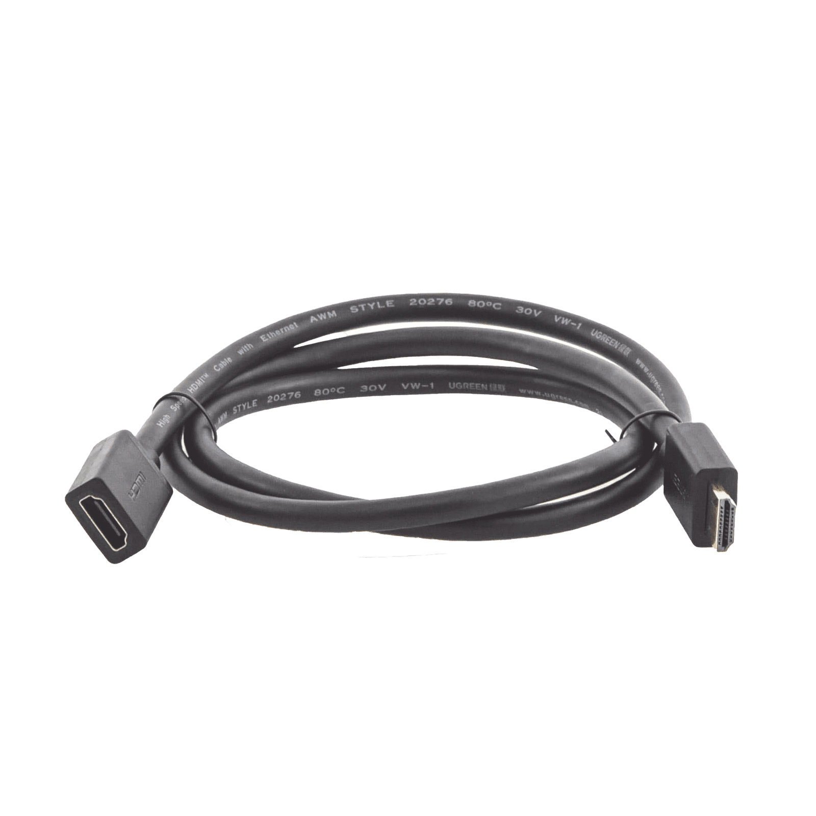 Cable extensor HDMI de 1 M / 4K@60Hz / 3D / HDR / Macho a Hembra / Núcleo de cobre estañado / Transmisión estable. 10141 - UGREEN