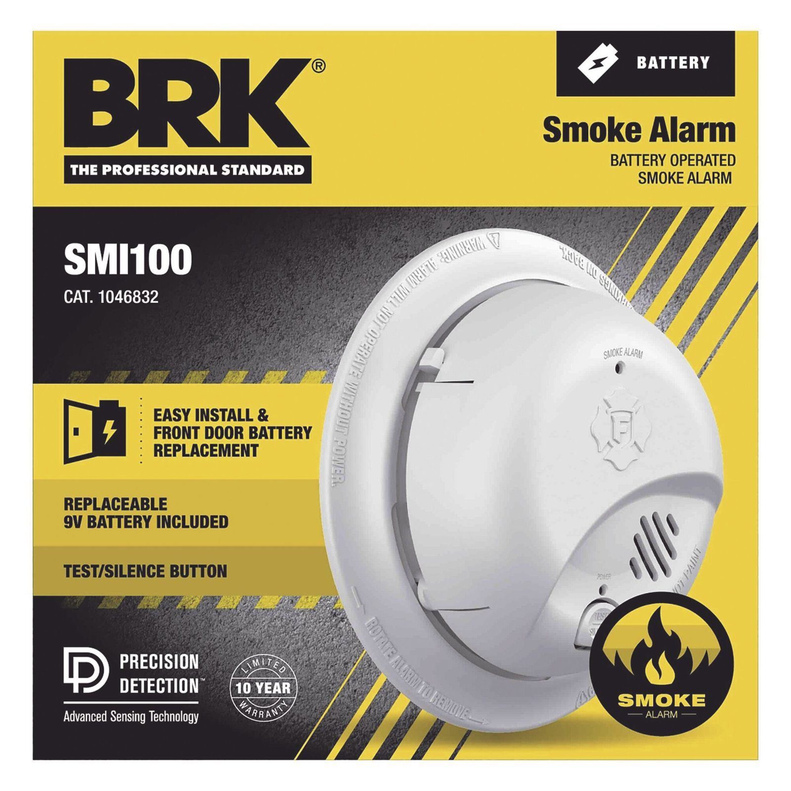 Detector de Humo Autónomo, No Requiere Panel, Con Botón para Silenciar, Sensor por Ionización 1046832 - FIRST ALERT