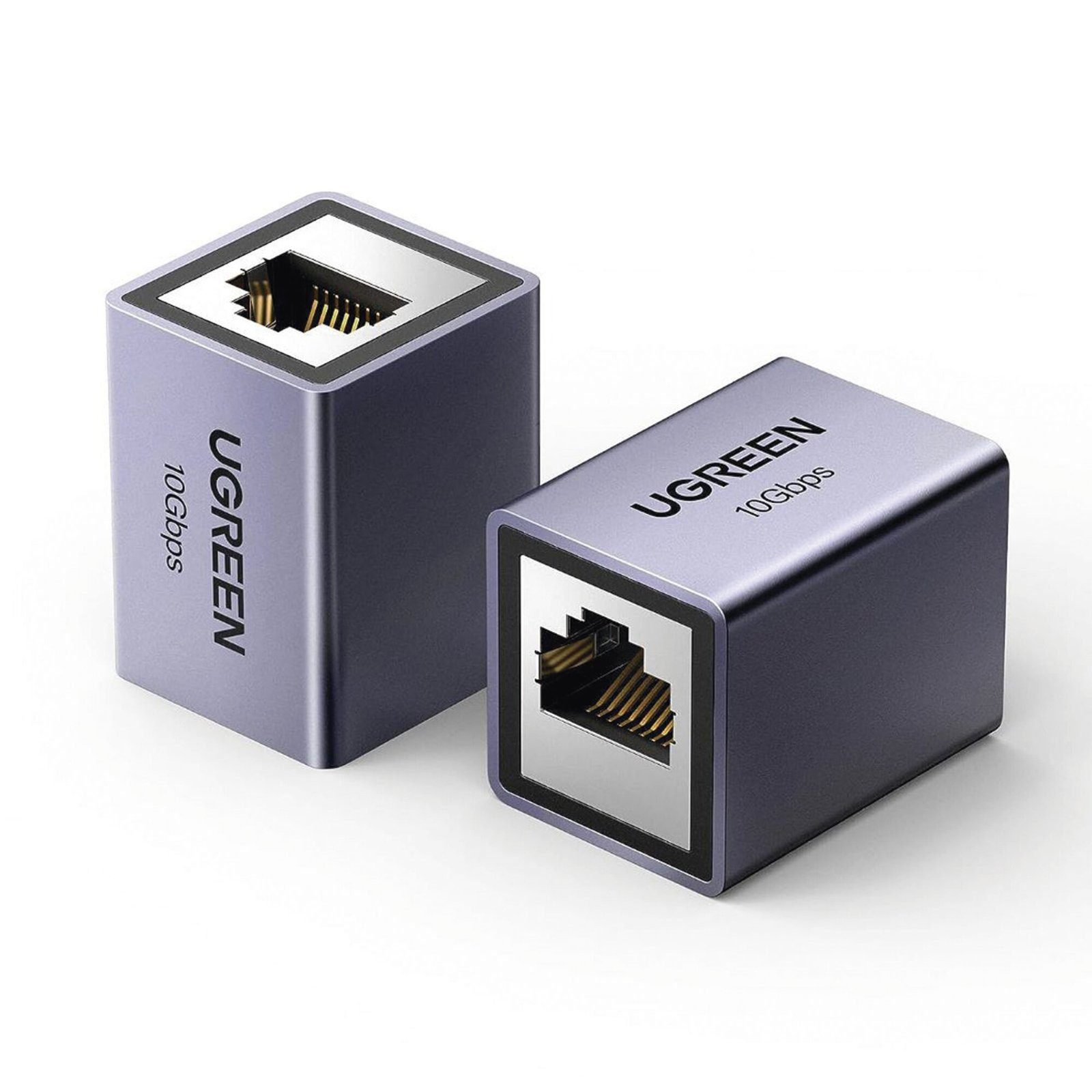 Acoplador STP (Extensor de Cable Ethernet RJ45) | 10Gbps | Blindado | Compatibilidad con Cat8 Cat7 Cat6 Cat5e | Hasta 100 metros | Aleación de Aluminio 15117 - UGREEN