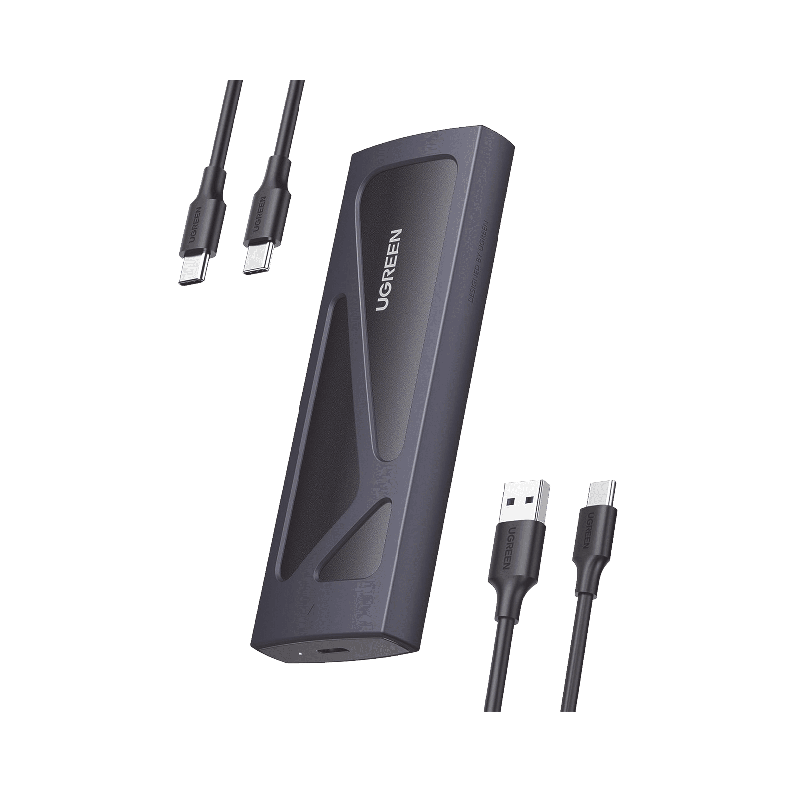 Carcasa Disco Duro NVME M.2 (Enclosure) | Hasta 2TB | USB3.2 a 10 Gbps | Soporta M Key y B+M Key | Compatible con SSD M.2 NVME 2230/2242/2260/2280 | UASP | S.M.A.R.T. | TRIM | ESD Incorporado | Color Negro | Caja de Aluminio. 15512 - UGREEN