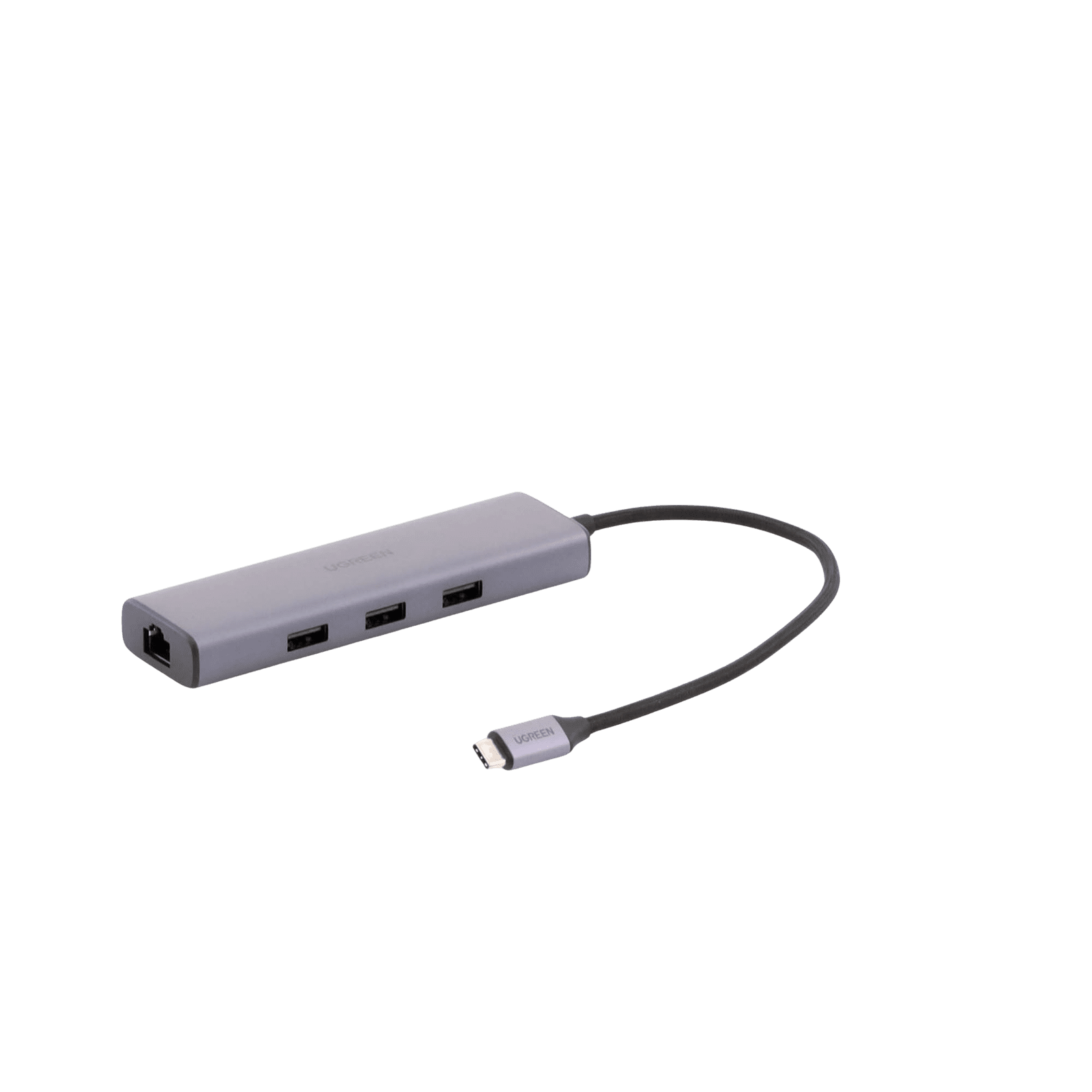HUB USB-C (Docking Revodok) 6 en 1 | 3 Puertos USB-A 3.0 (5 Gbps) | USB-C PD 100W | HDMI 4K@30Hz | Entrada 1 RJ45 (Gigabit Ethernet) | Chip de Última Generación | Potente Disipación de Calor |  Caja de Aluminio. 15598 - UGREEN