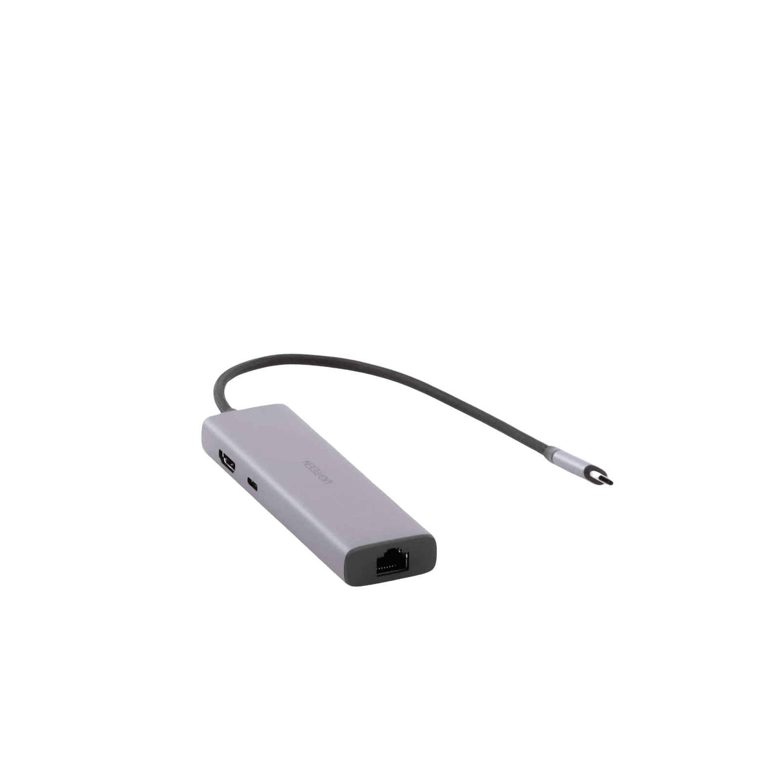 HUB USB-C (Docking Revodok) 6 en 1 | 3 Puertos USB-A 3.0 (5 Gbps) | USB-C PD 100W | HDMI 4K@30Hz | Entrada 1 RJ45 (Gigabit Ethernet) | Chip de Última Generación | Potente Disipación de Calor |  Caja de Aluminio. 15598 - UGREEN