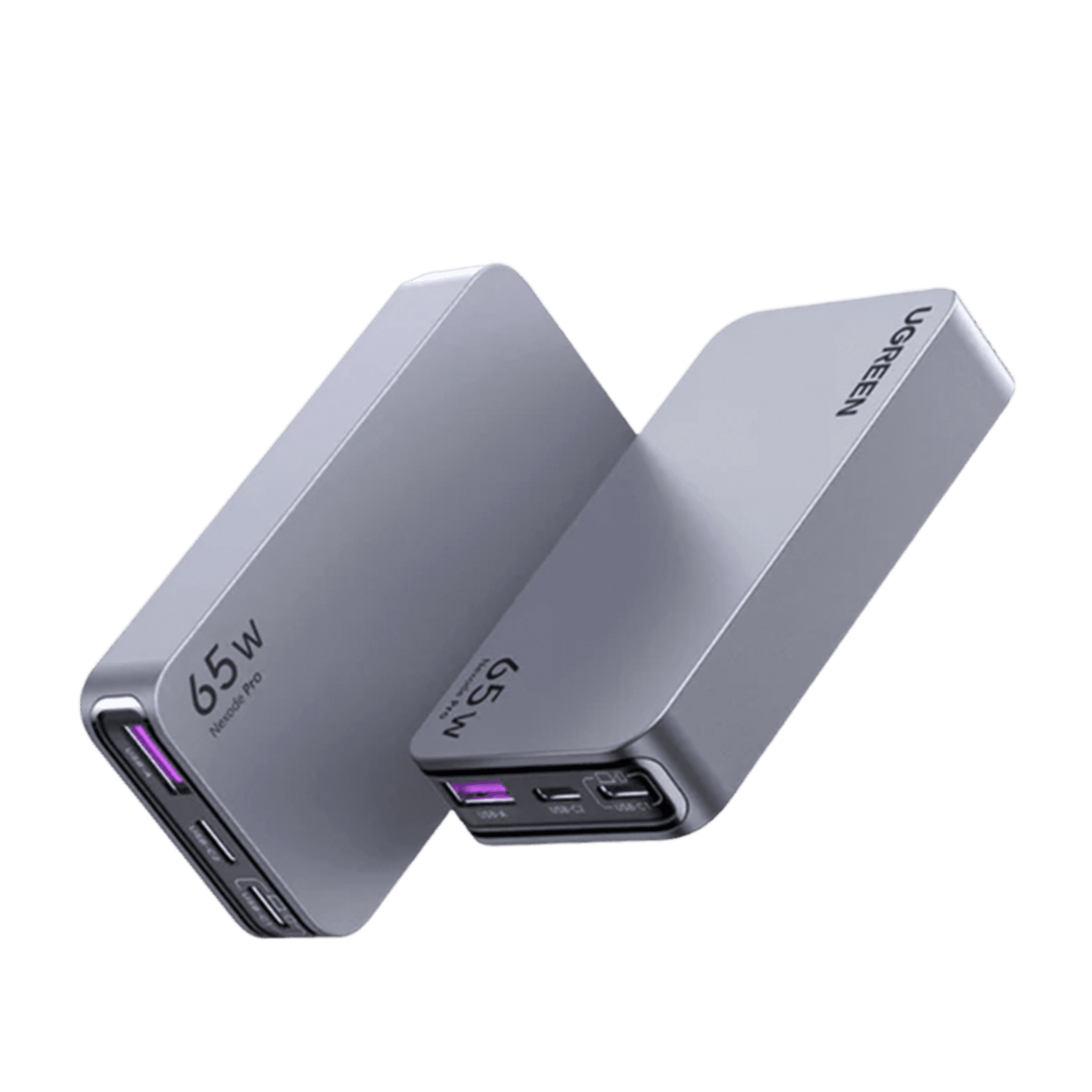 Cargador Ultra Slim 65W Nexode Pro| Diseño de Pared Plano | 3 Puertos de Carga Rápida | 2 USB-C | 1 USB-A | Tecnología GaNInfinity | PD3.1 de 65W / QC4.0 | Tecnología de Protección Térmica | Optimiza la Carga | Ca 15817 - UGREEN