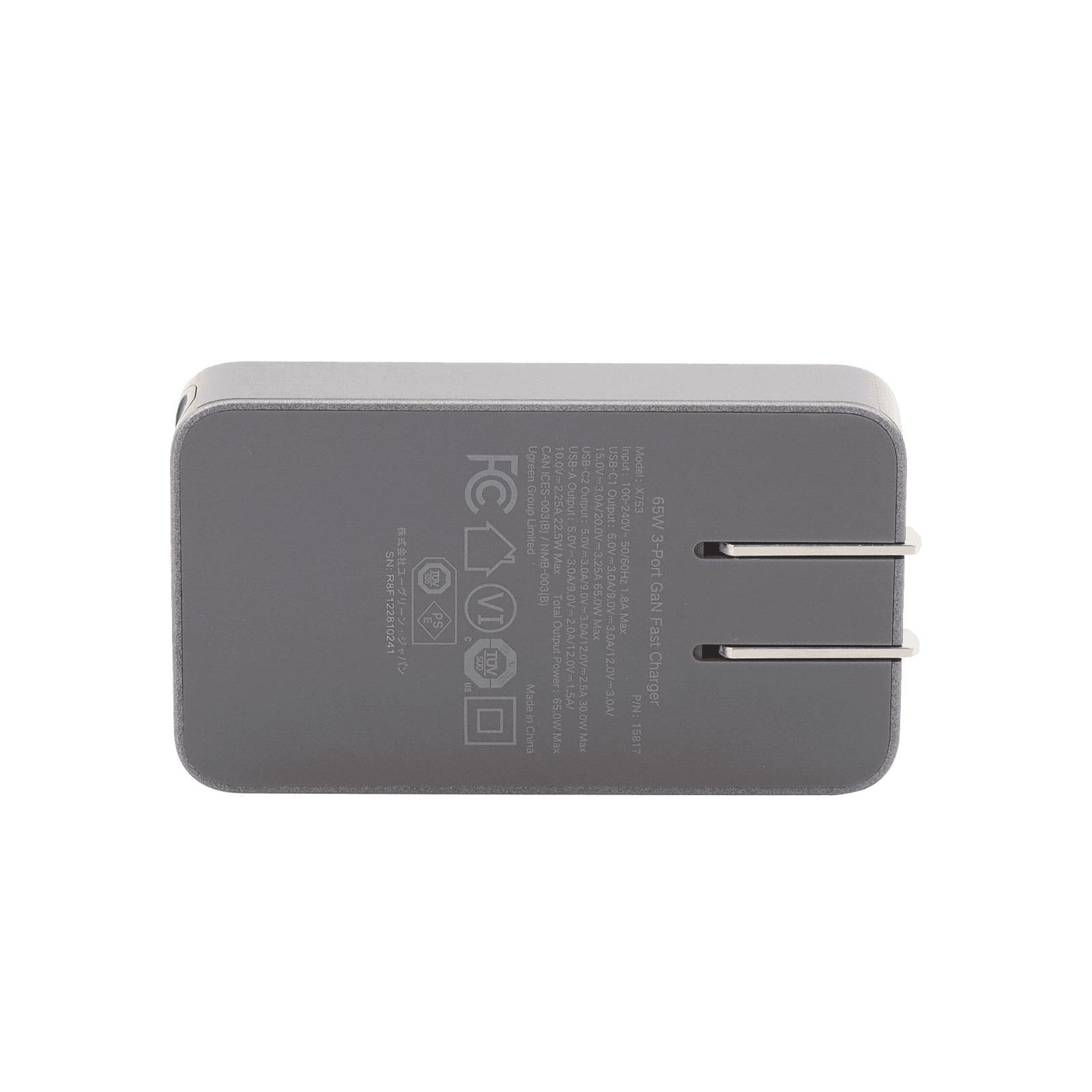 Cargador Ultra Slim 65W Nexode Pro| Diseño de Pared Plano | 3 Puertos de Carga Rápida | 2 USB-C | 1 USB-A | Tecnología GaNInfinity | PD3.1 de 65W / QC4.0 | Tecnología de Protección Térmica | Optimiza la Carga | Ca 15817 - UGREEN