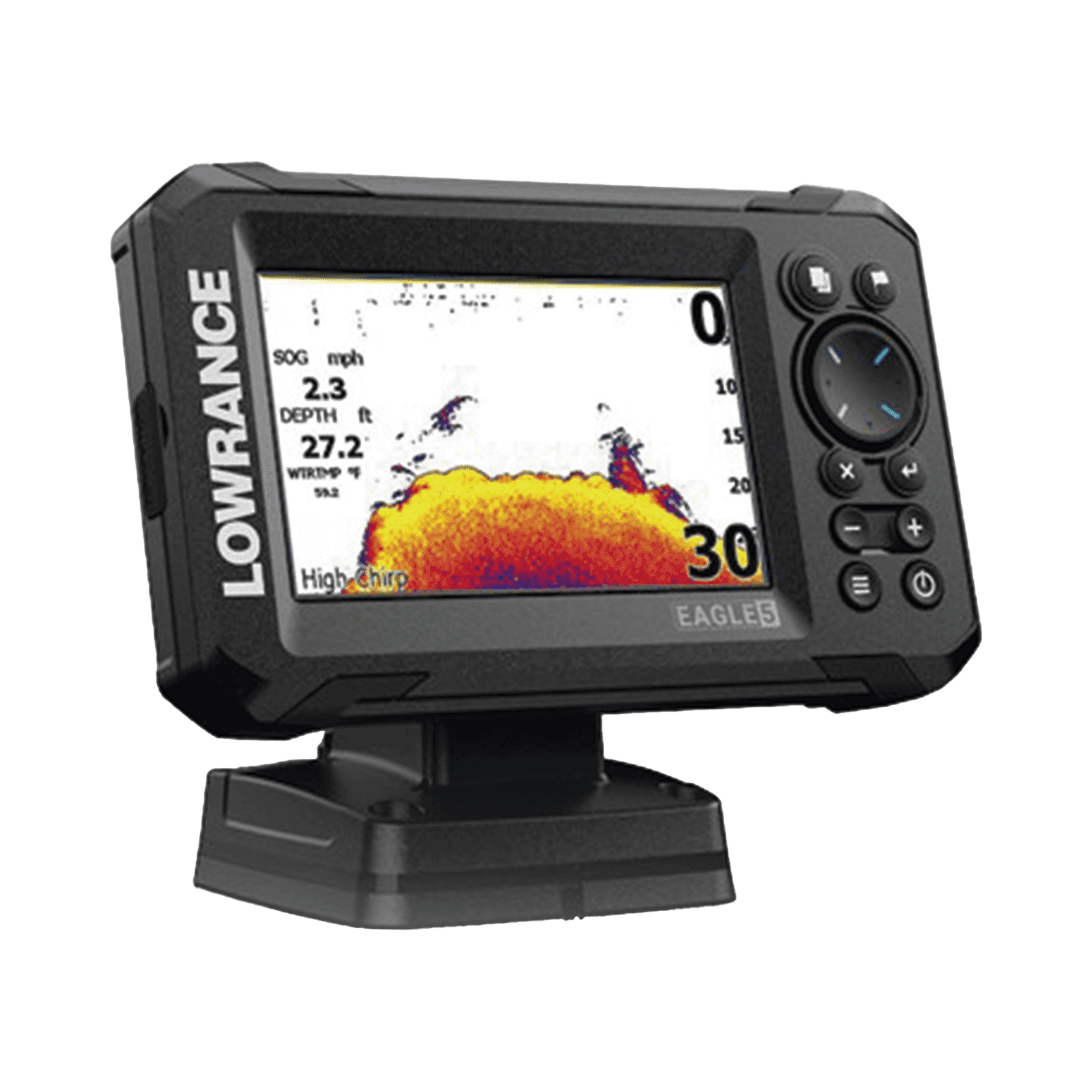 Eagle-5 ecosonda en pantalla horizontal IPS de 5 pulgadas, incluye transductor skimmer 50/200 kHz 000-16310-001 - LOWRANCE