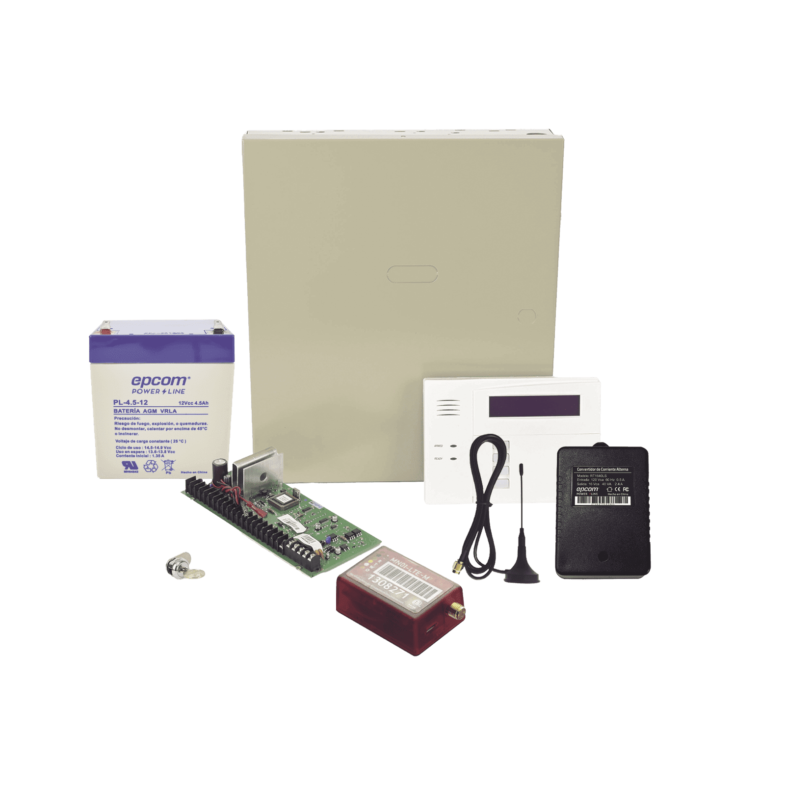 (2 Años 4GLTEM/5G ILIMITADO INCLUIDO)  Kit Vista48LA con comunicador 4GLTEM/5G MN01, Teclado, Gabinete, Bateria y Transformador VISTA48MN02/6160RF - HONEYWELL HOME RESIDEO