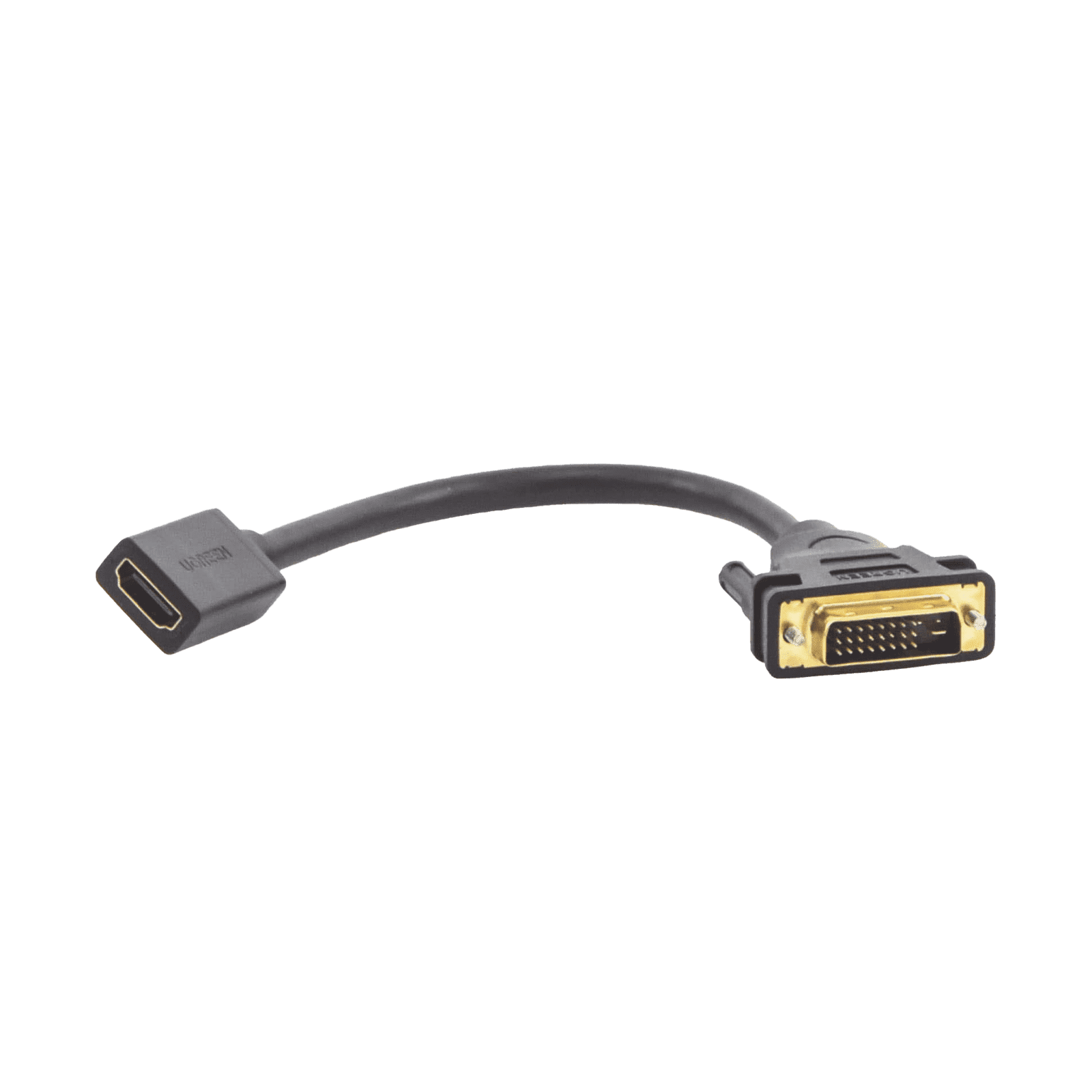 Convertidor DVI macho a HDMI Hembra | Bidireccional | DVI 24+1 | 1080P@60Hz | Cable de 22cm | Negro. 20118 - UGREEN
