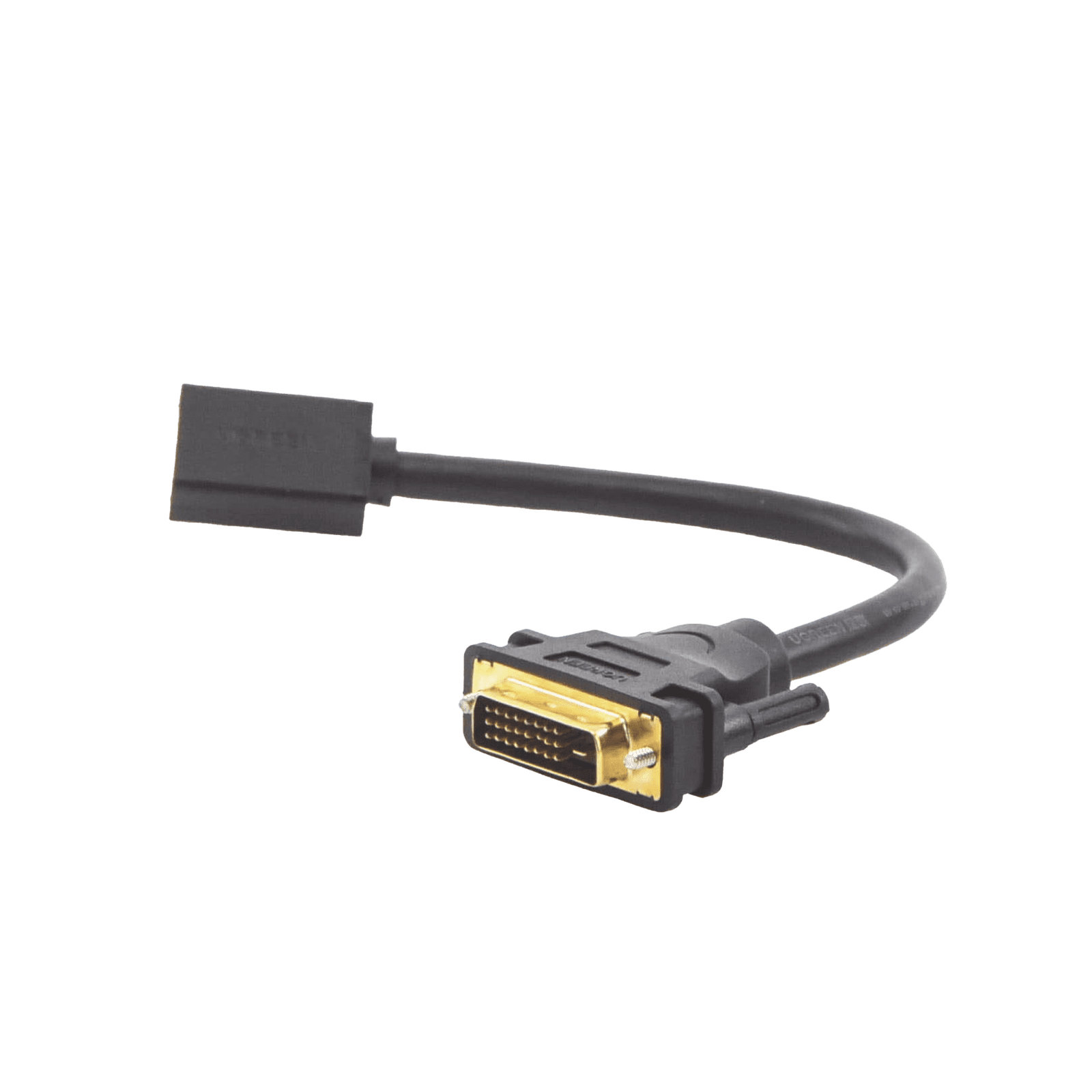 Convertidor DVI macho a HDMI Hembra | Bidireccional | DVI 24+1 | 1080P@60Hz | Cable de 22cm | Negro. 20118 - UGREEN