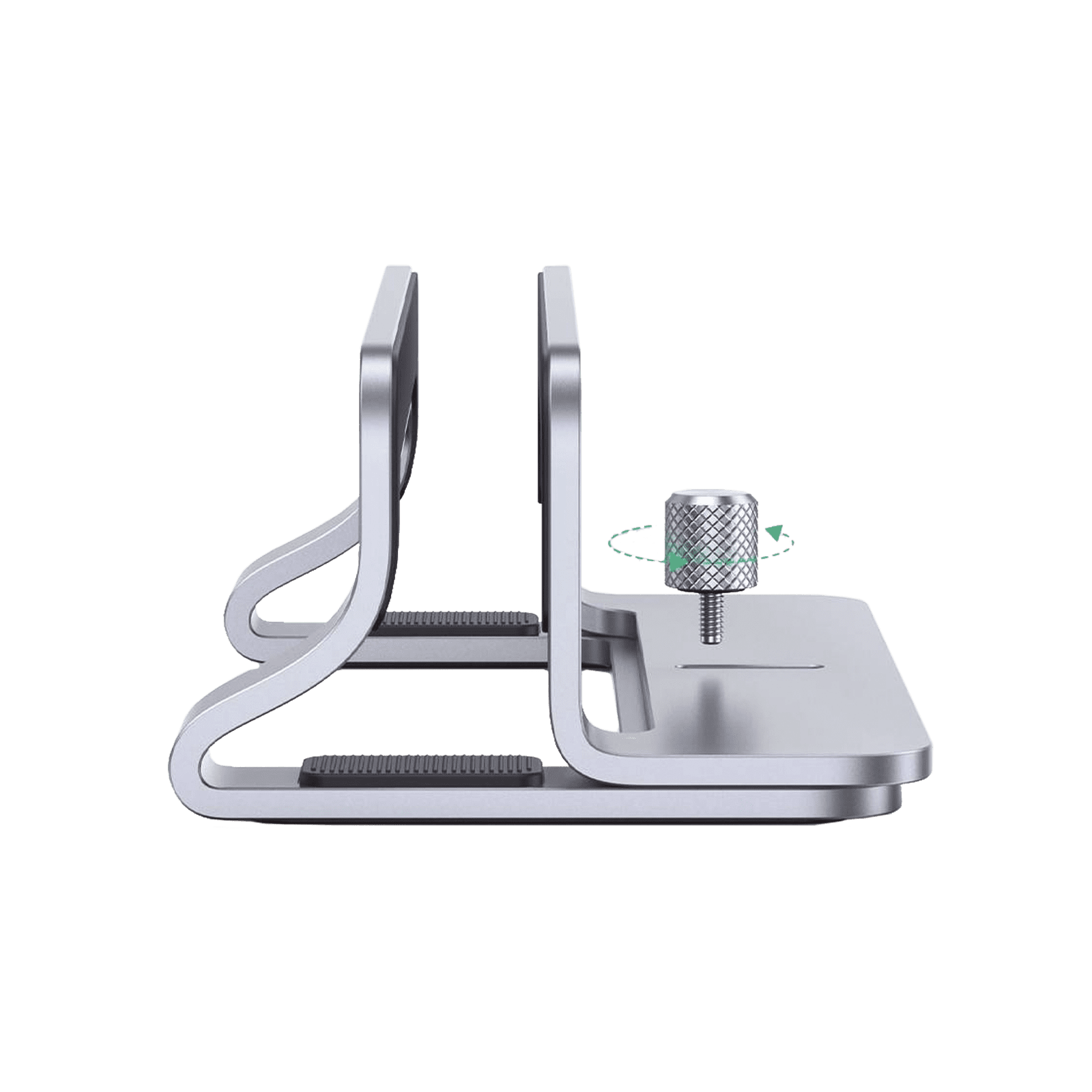 Soporte Vertical para Laptop / Adecuado para escritorio / Anchura Ajustable (12-26mm) / Amplia compatibilidad / Anti-Arañazos / Anti-Deslizante /Ajustable Mediante Tornillos / Color Plata / Aluminio + Silicona 20471 - UGREEN