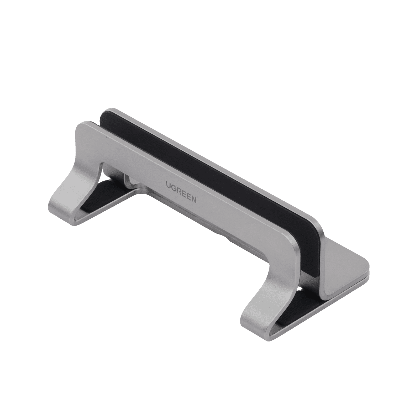 Soporte Vertical para Laptop / Adecuado para escritorio / Anchura Ajustable (12-26mm) / Amplia compatibilidad / Anti-Arañazos / Anti-Deslizante /Ajustable Mediante Tornillos / Color Plata / Aluminio + Silicona 20471 - UGREEN