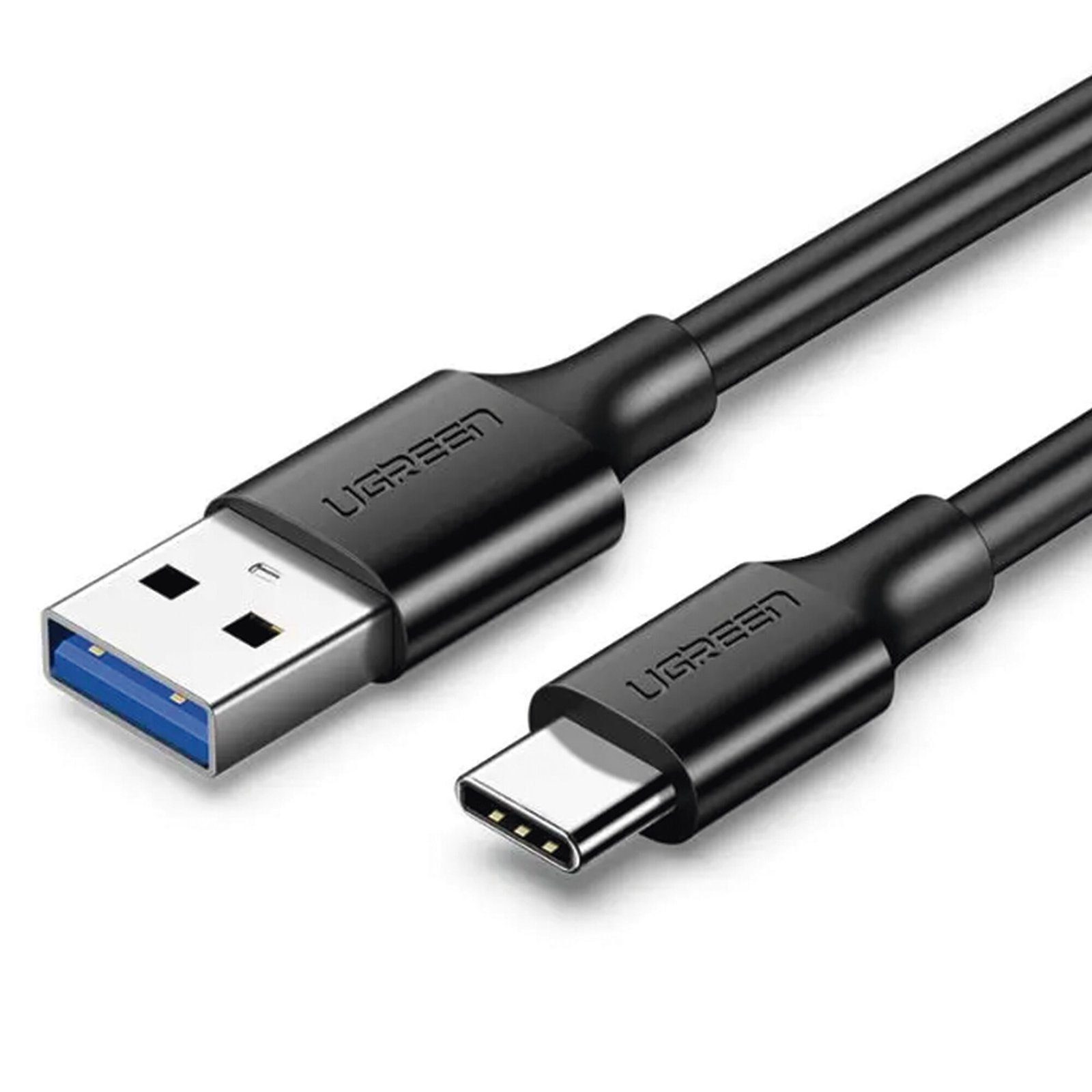 Cable USB-A a USB-C | 2 Metros | Carga y Sincronización de Datos | Carga Rápida 60W | Datos 5 Gbps | QC 3.0/2.0 | FPC | AFC | Protección Integrada | Duradero y Flexible| Caja ABS | Cubierta de TPE | Color Negro. 20884 - UGREEN