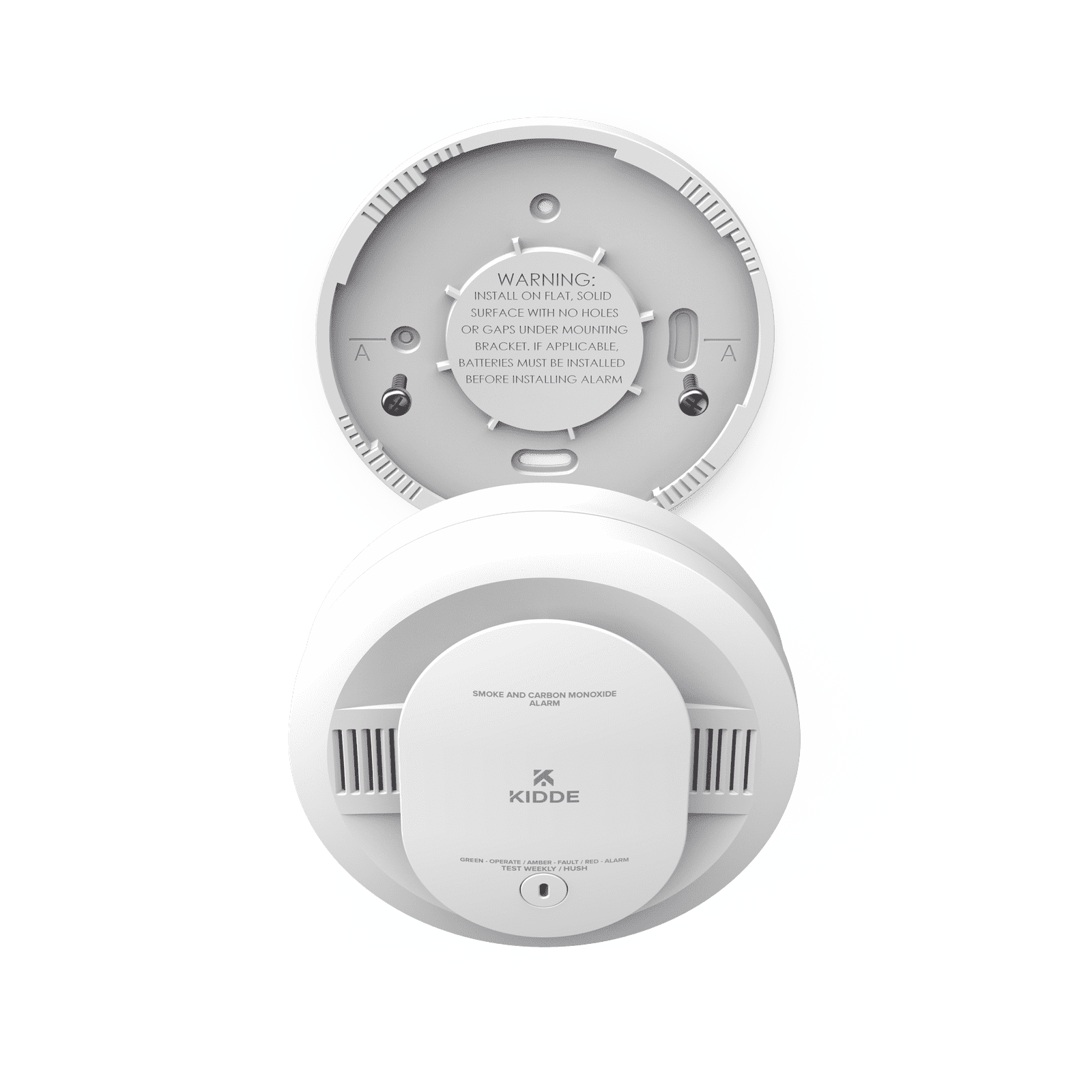 Detector de Humo y Monoxido (CO) Compacto Fotoeléctrico Autónomo | Batería AA Reemplazable | Modelo 21031502 | Paquete de 6 30CUDR - KIDDE