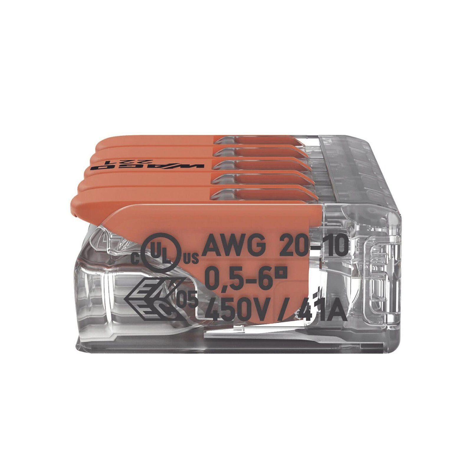 COMPACT Splicing Connectorfor all conductor types transparent 221-615 - WAGO