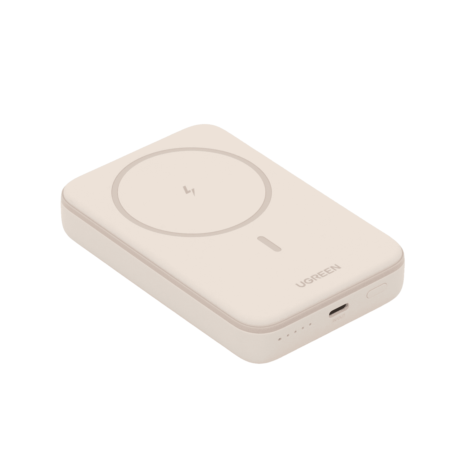 Power Bank MagSafe de 10000mAh | 20W | Carga Inalámbrica y por Cable USB-C | Sistema de Protección Inteligente | Tecnología de Carga Rápida | Ultra Delgado | Ultra ligero | Compatible con iPhone 15/14/13/12 | Color Beige. 25208 - UGREEN