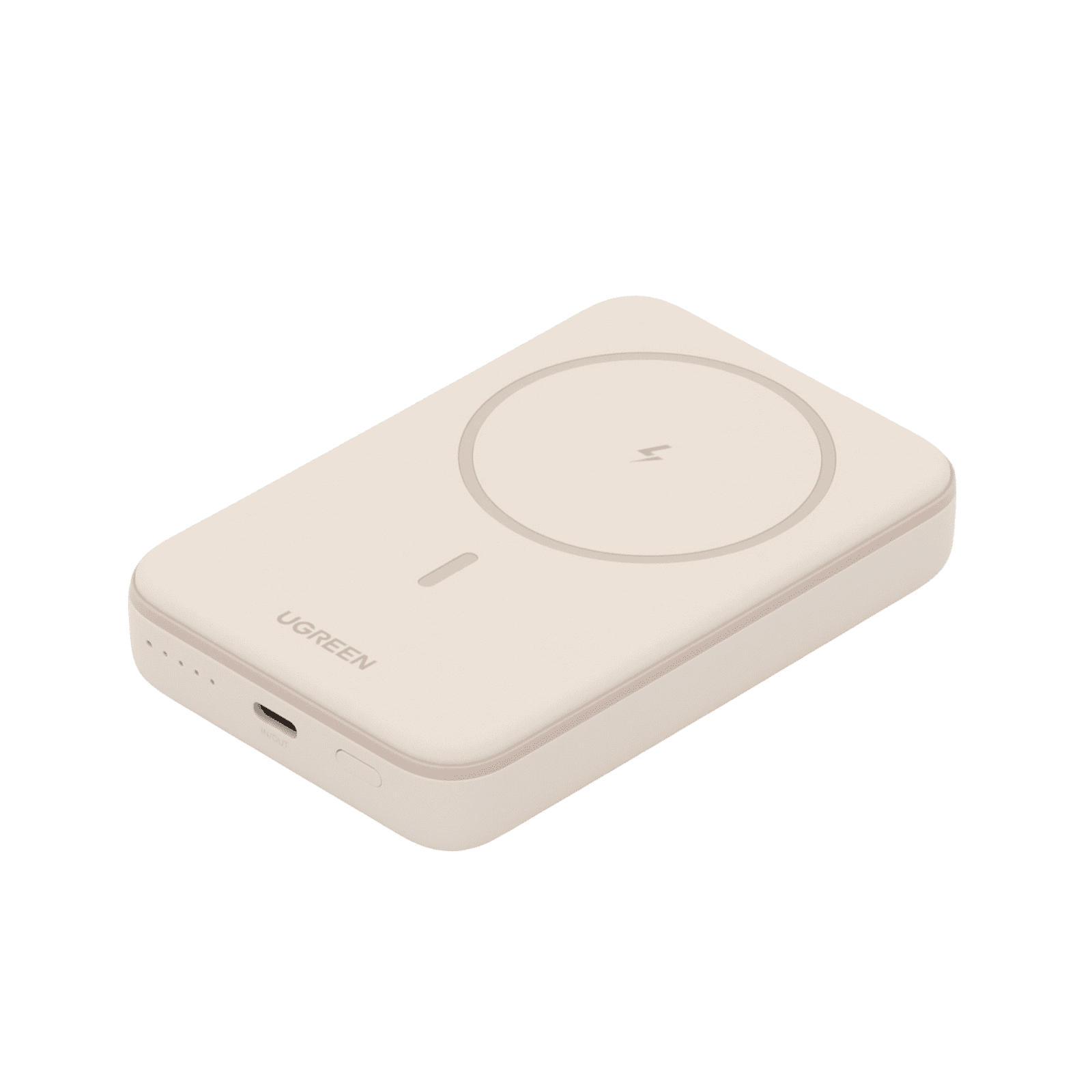 Power Bank MagSafe de 10000mAh | 20W | Carga Inalámbrica y por Cable USB-C | Sistema de Protección Inteligente | Tecnología de Carga Rápida | Ultra Delgado | Ultra ligero | Compatible con iPhone 15/14/13/12 | Color Beige. 25208 - UGREEN