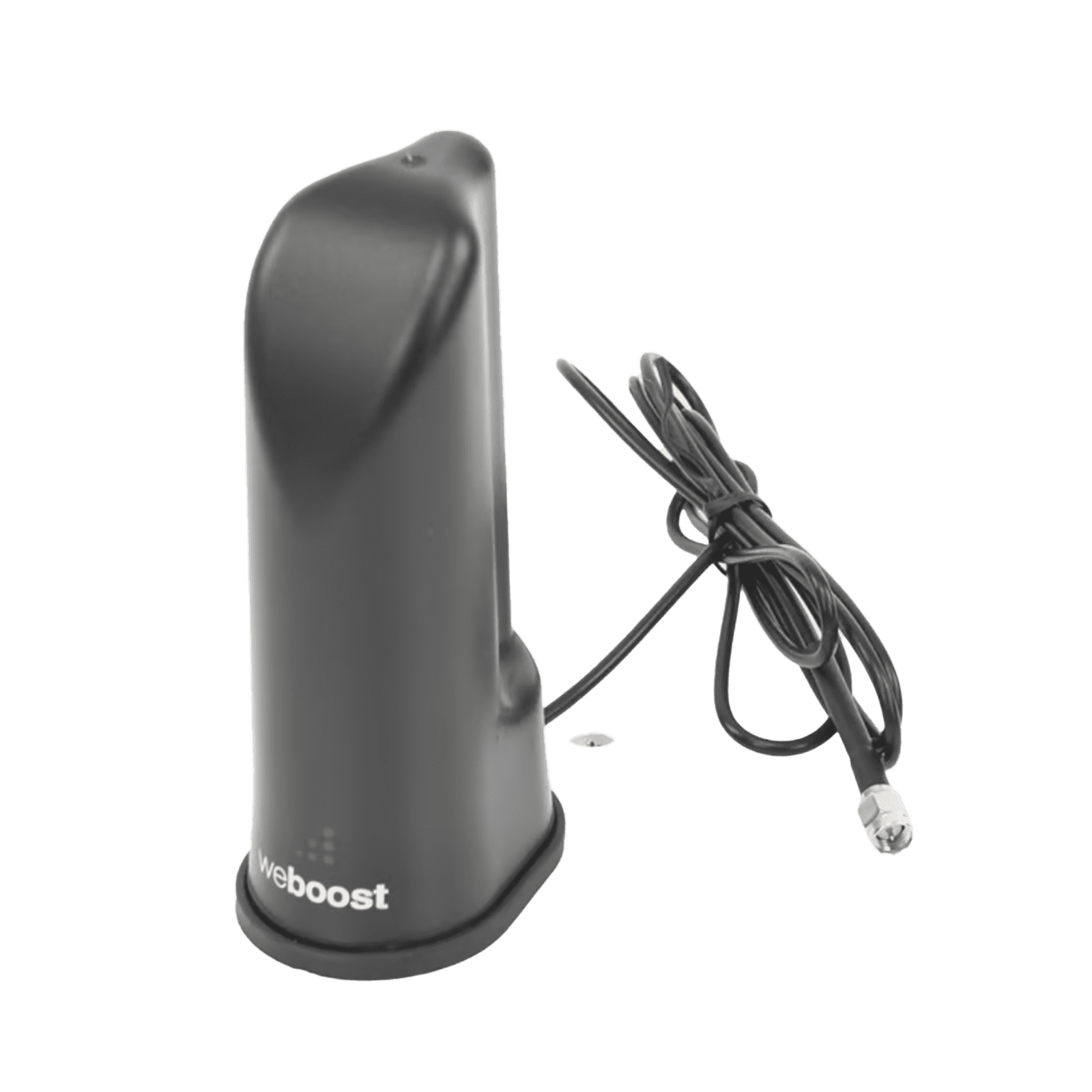 Antena de escritorio tipo cilindro color negra. Cubre las bandas de frecuencia celular. Especial para amplificadores y dispositivos celulares 4G y 3G. Con 1.52 m de cable RG-174 y con conector SMA macho. 301-211 - WILSONPRO / WEBOOST