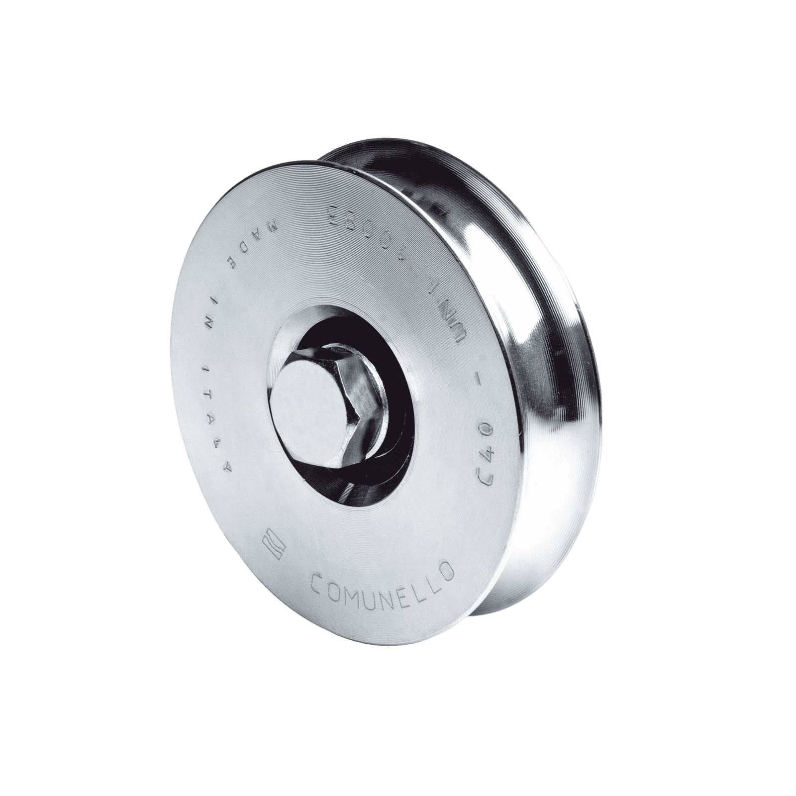 310 – Rueda de 8 cm SIN Soporte / Soporta hasta 200 kg / Canal Tipo “U” 1150-4525-001 - COMUNELLO